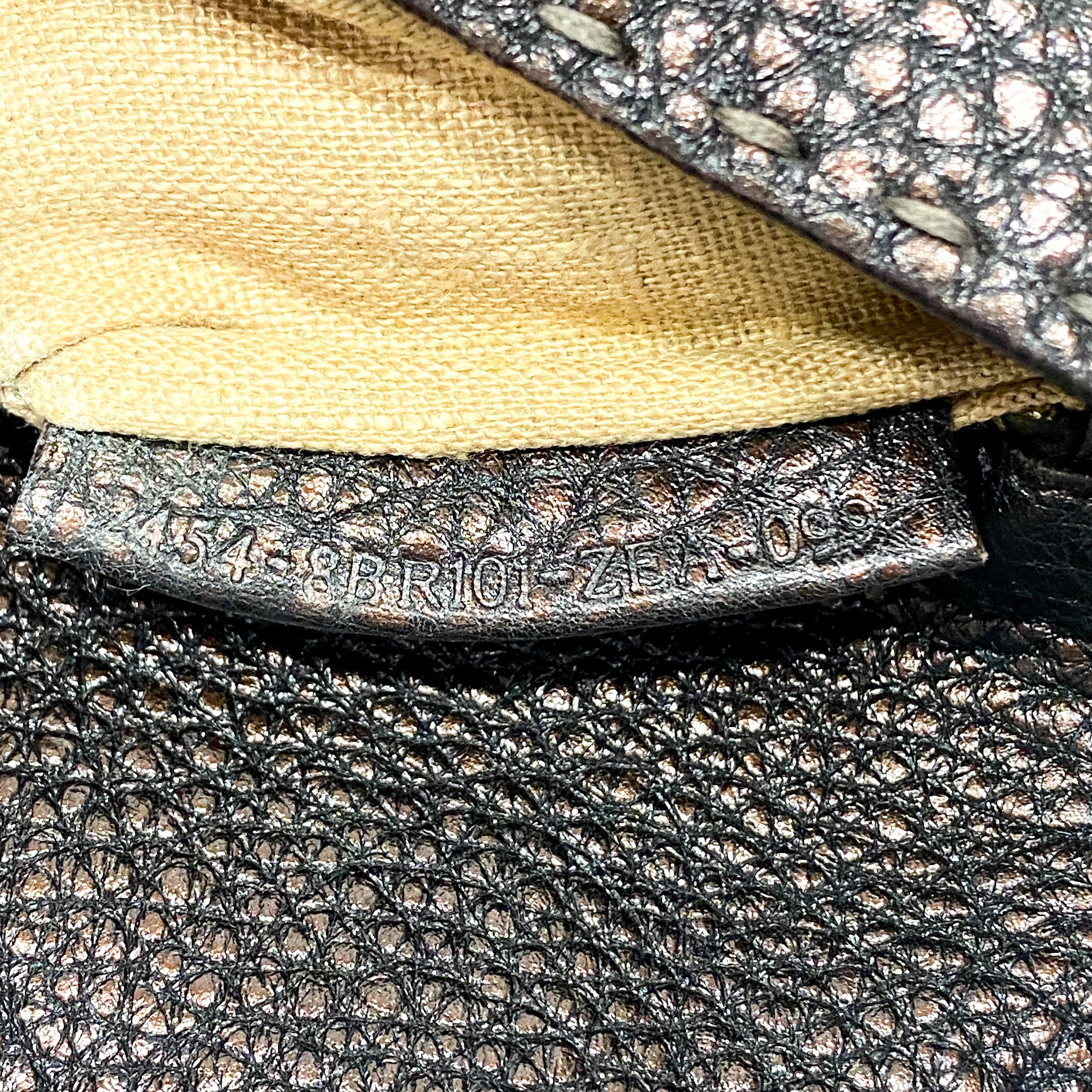 Selleria Bronze Leather Baguette Shoulder Bag