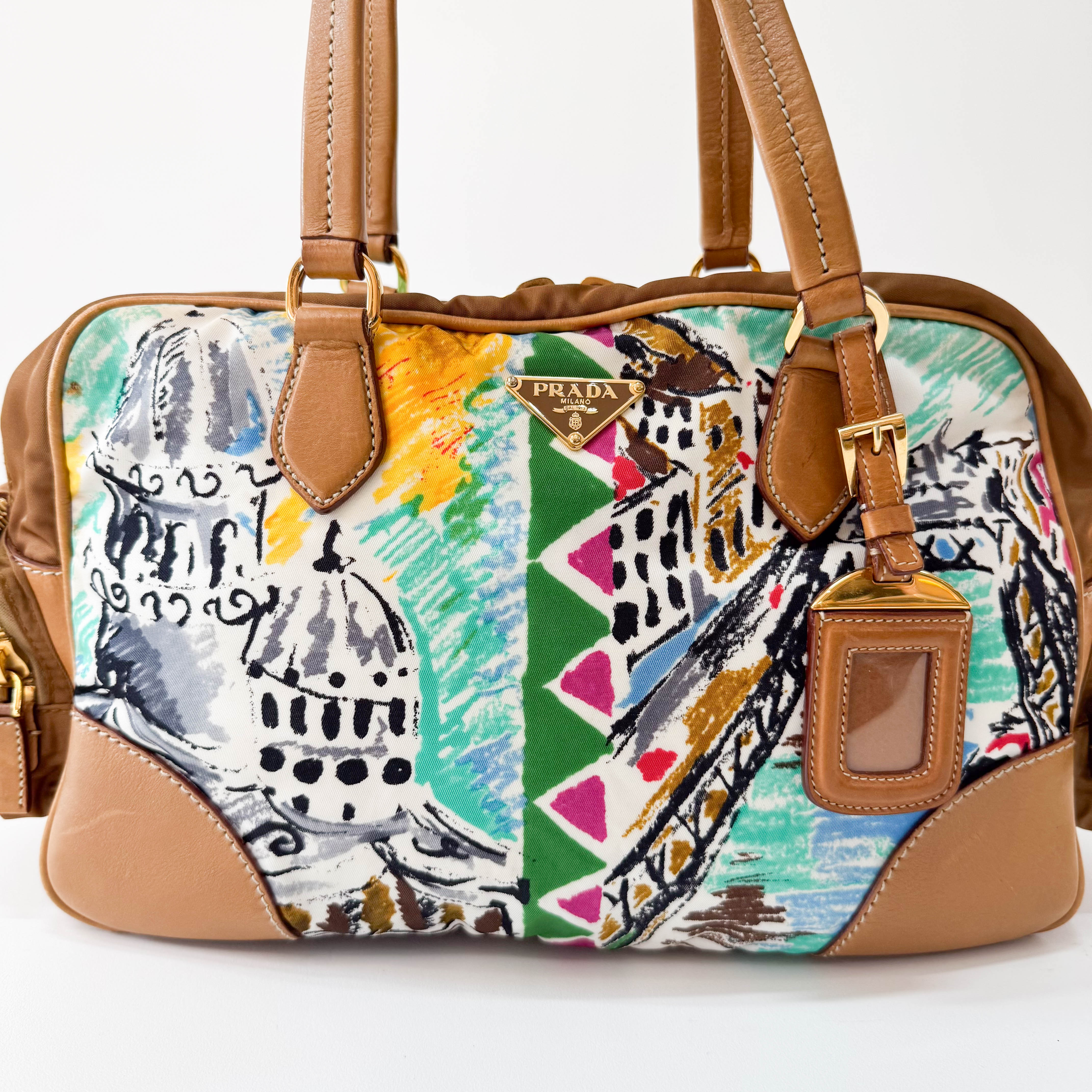 Nylon Horizontal Shoulder Bag