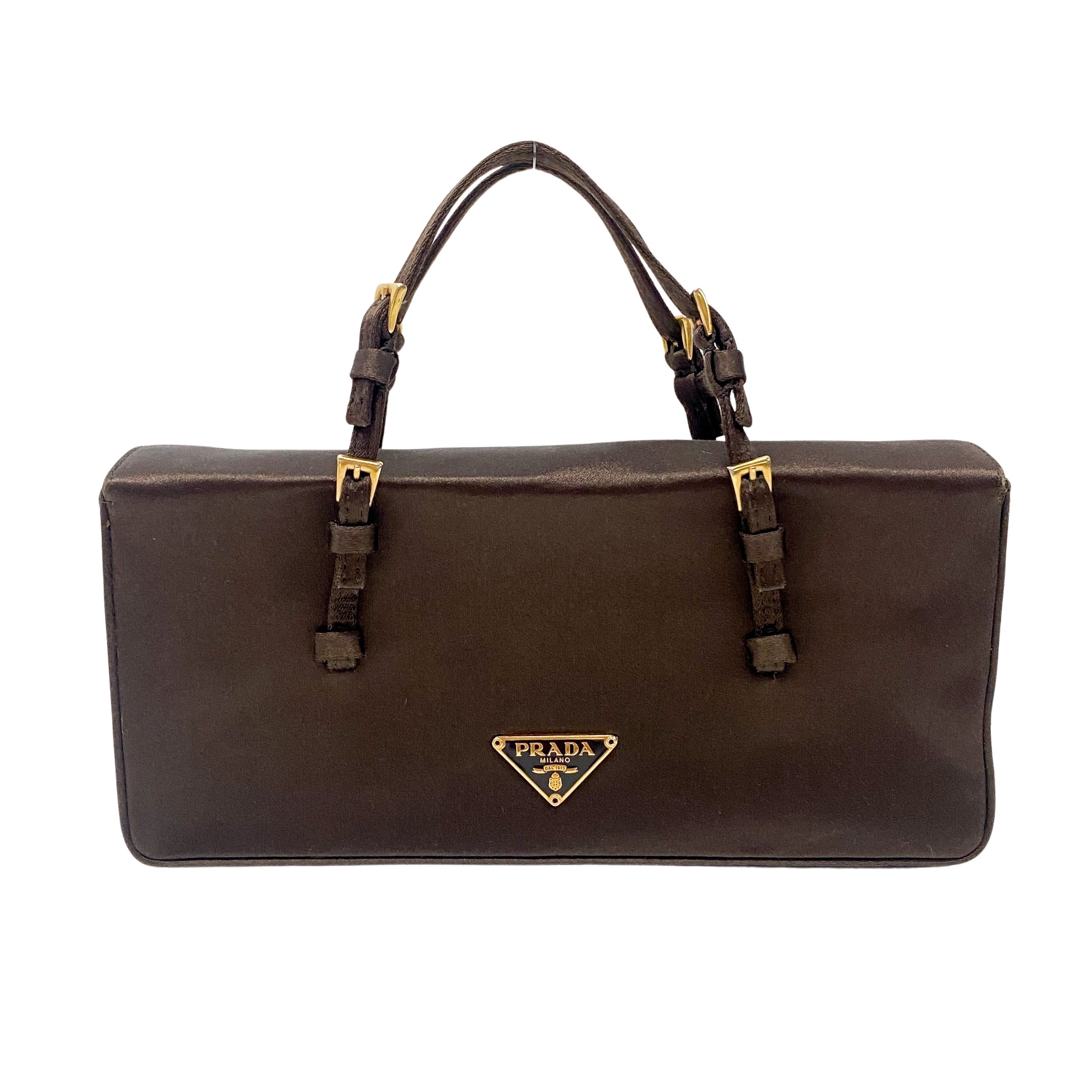 Satin Brown Handbag