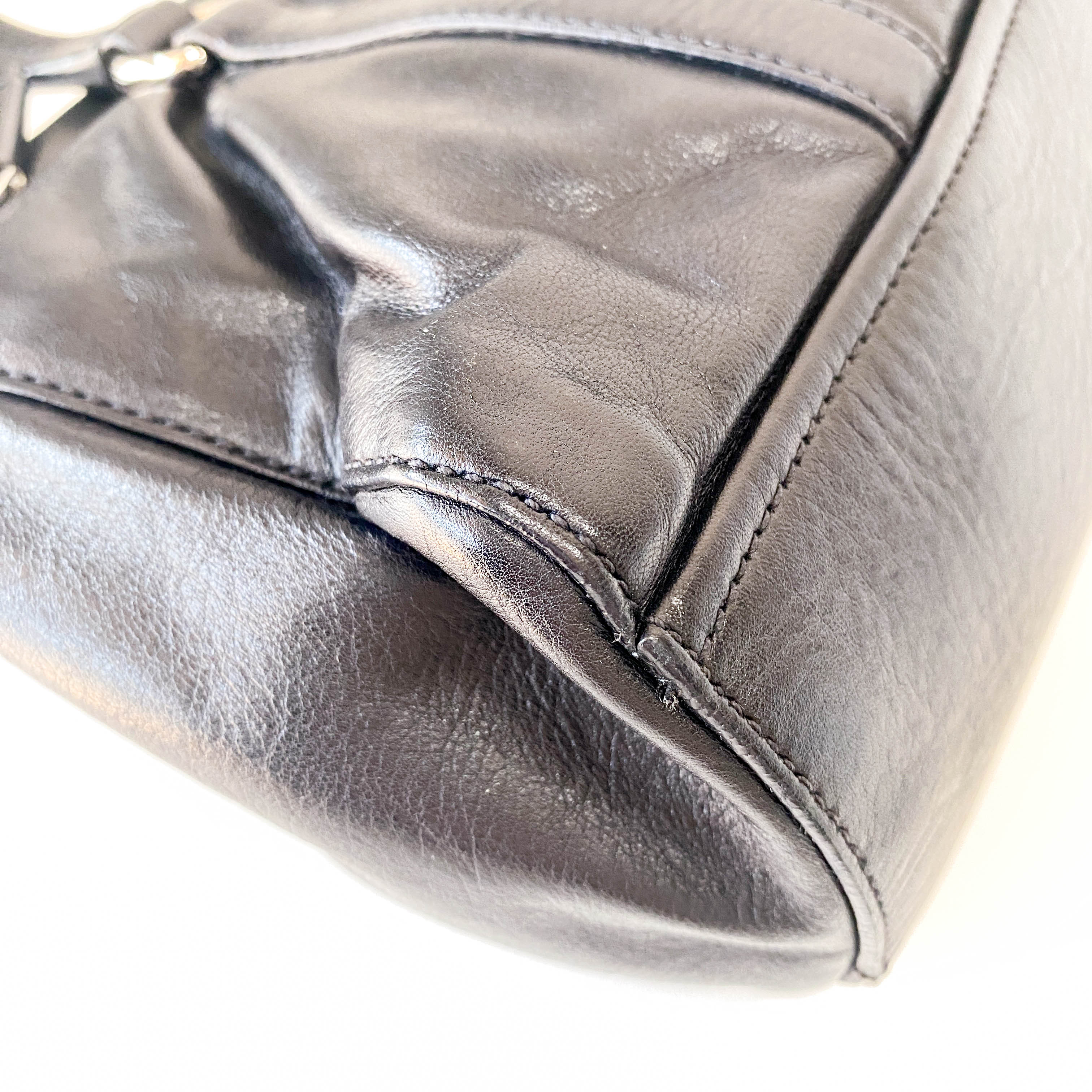 Black Leather Shoulder Bag