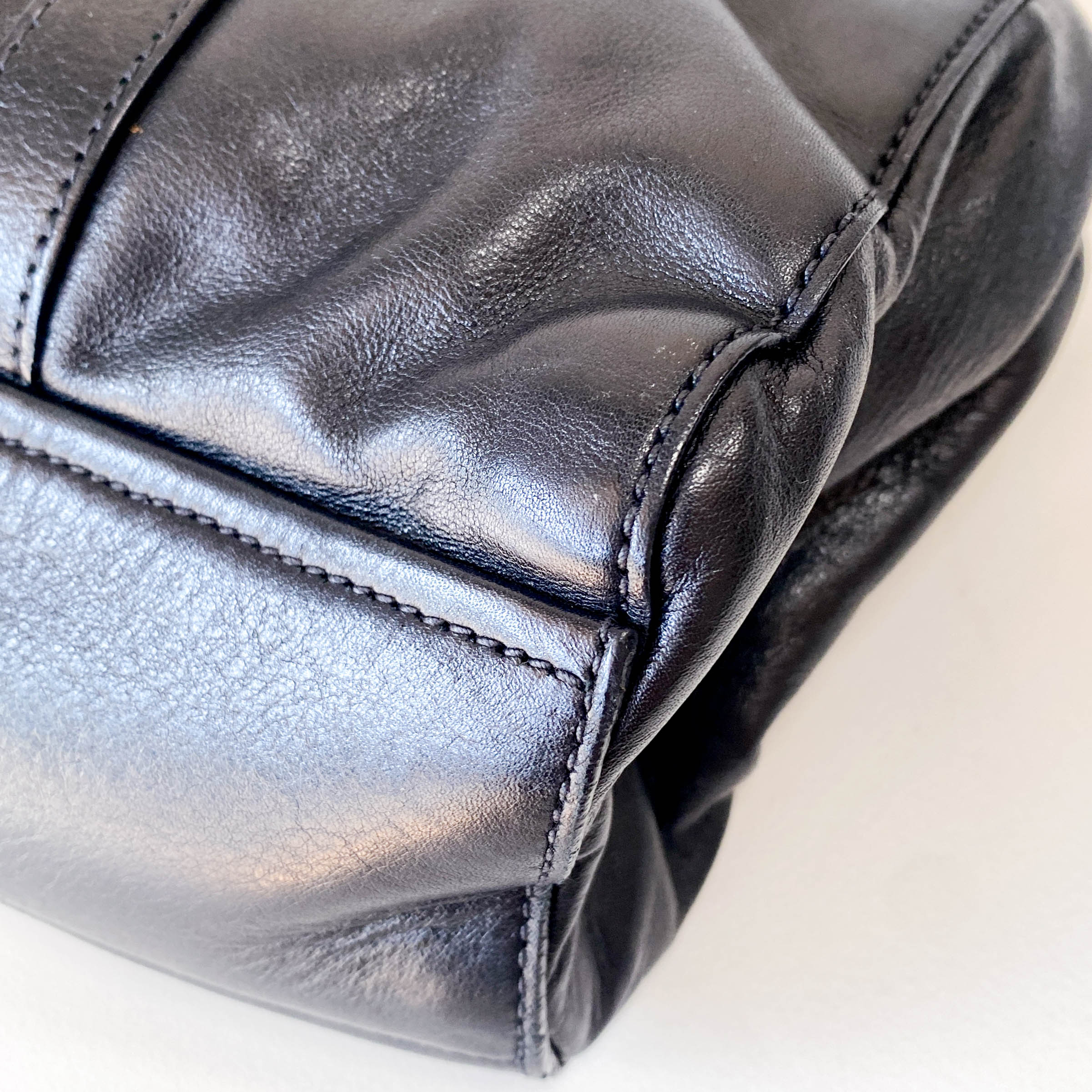 Black Leather Shoulder Bag