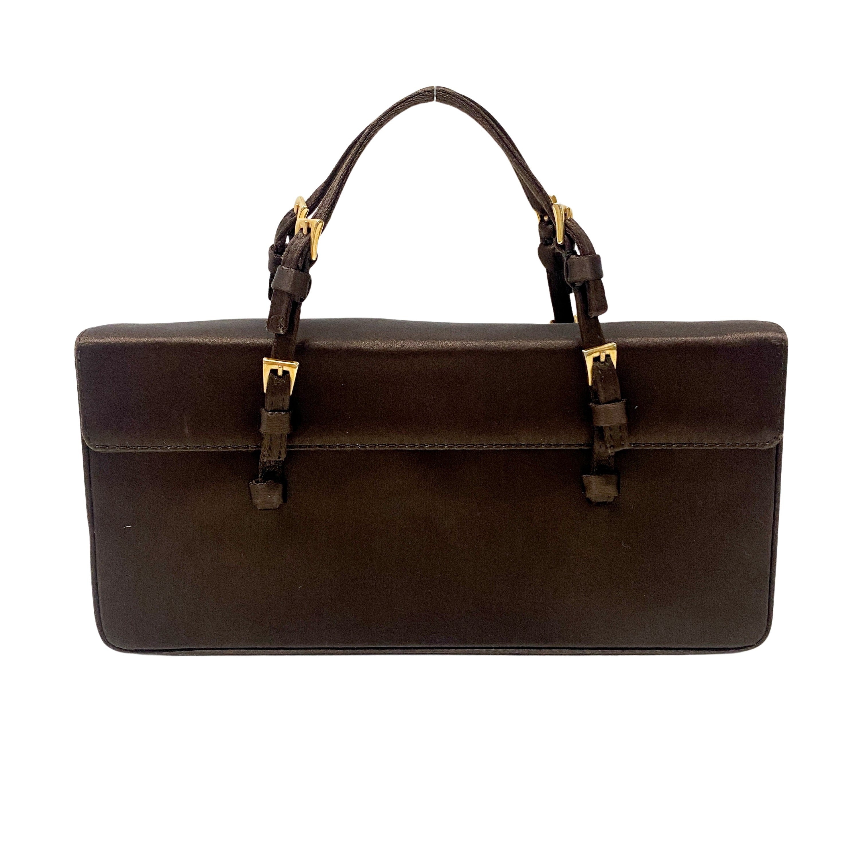 Satin Brown Handbag