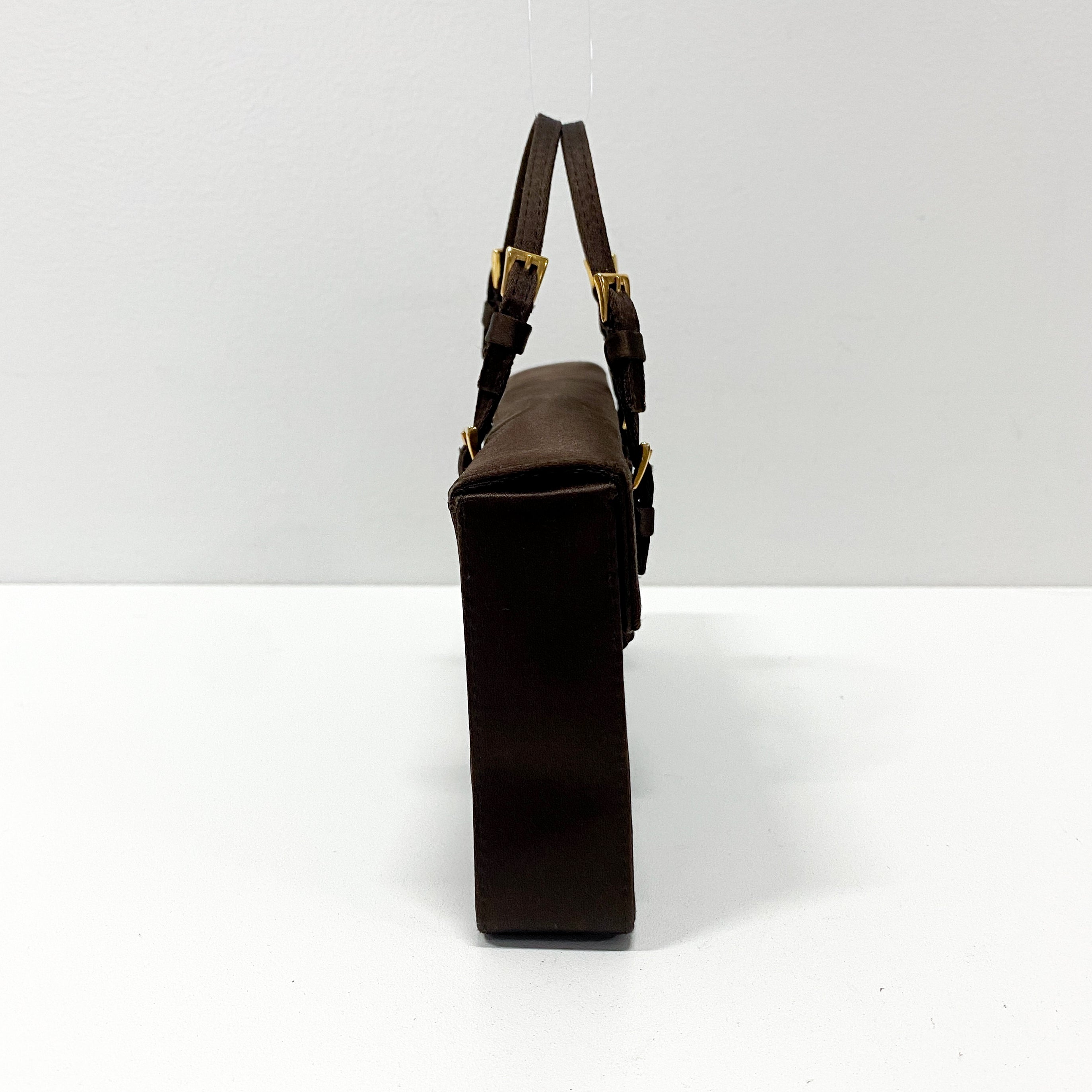 Satin Brown Handbag