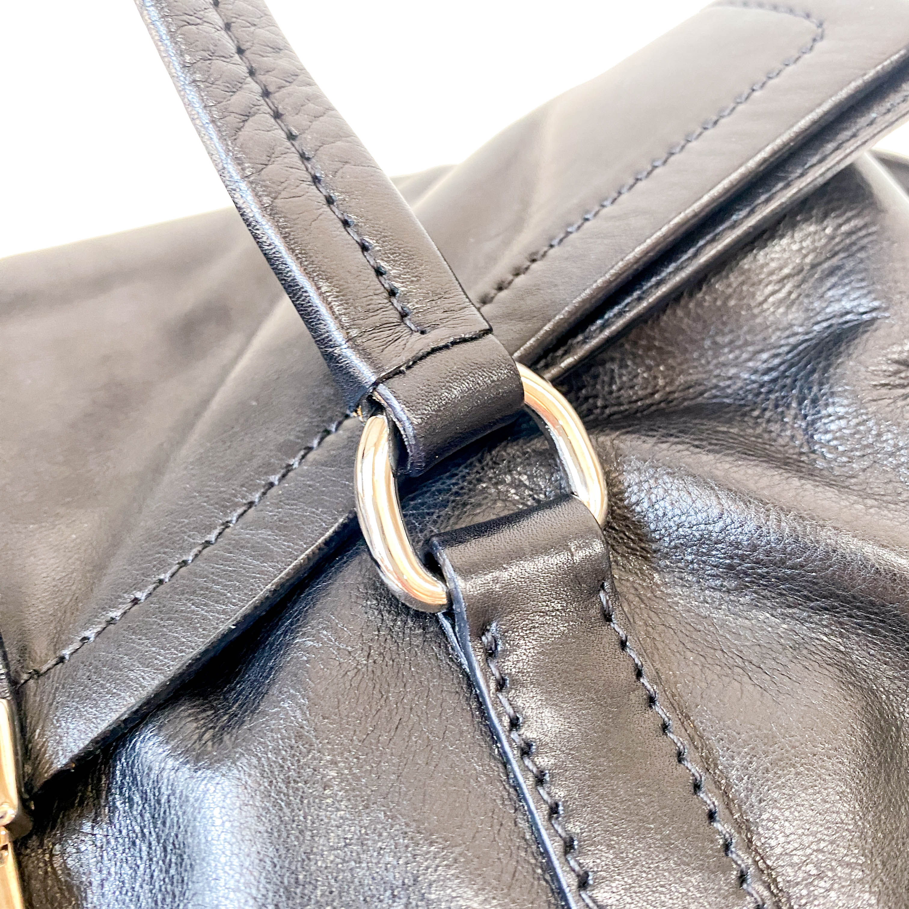 Black Leather Shoulder Bag