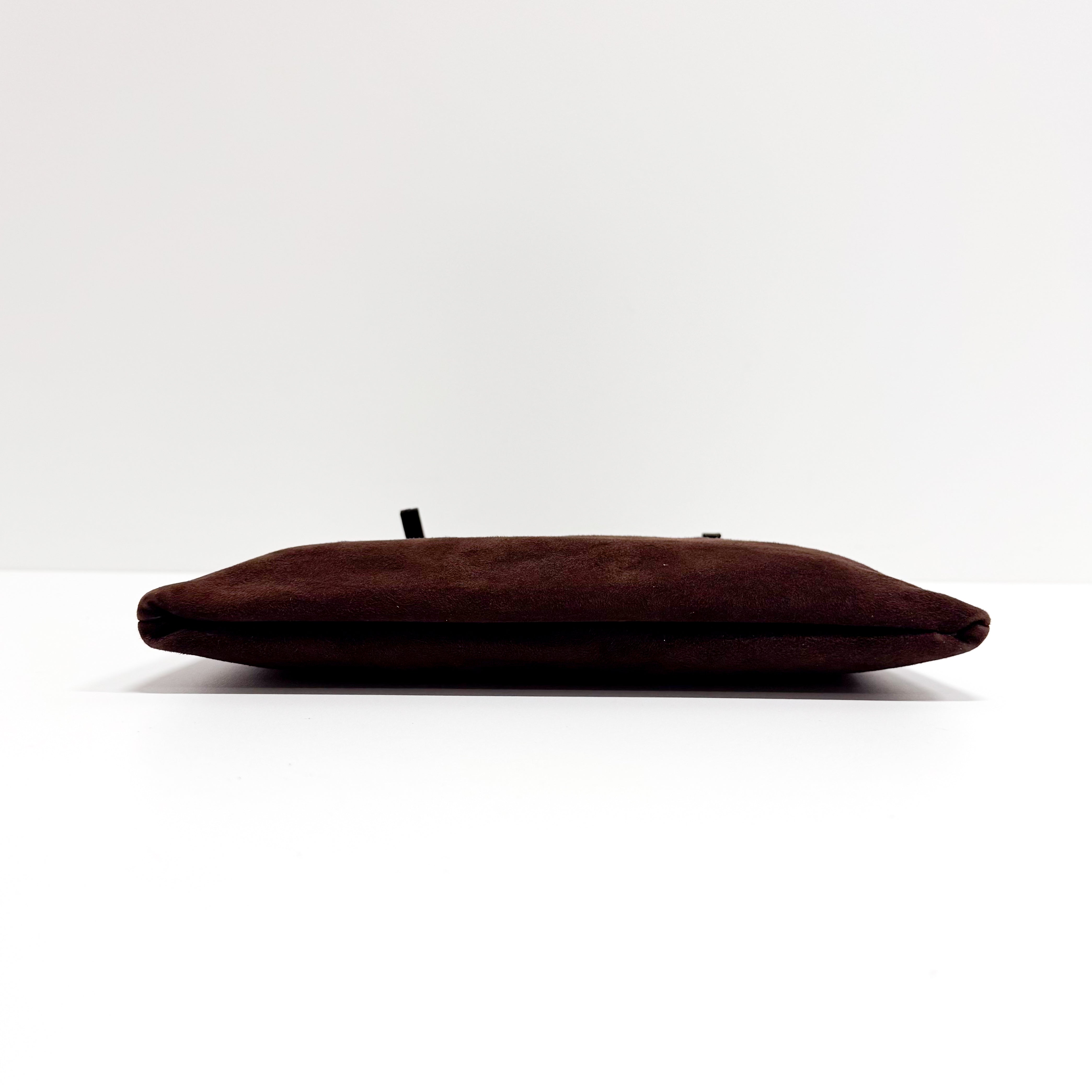 Medium Suede Brown Tote Bag