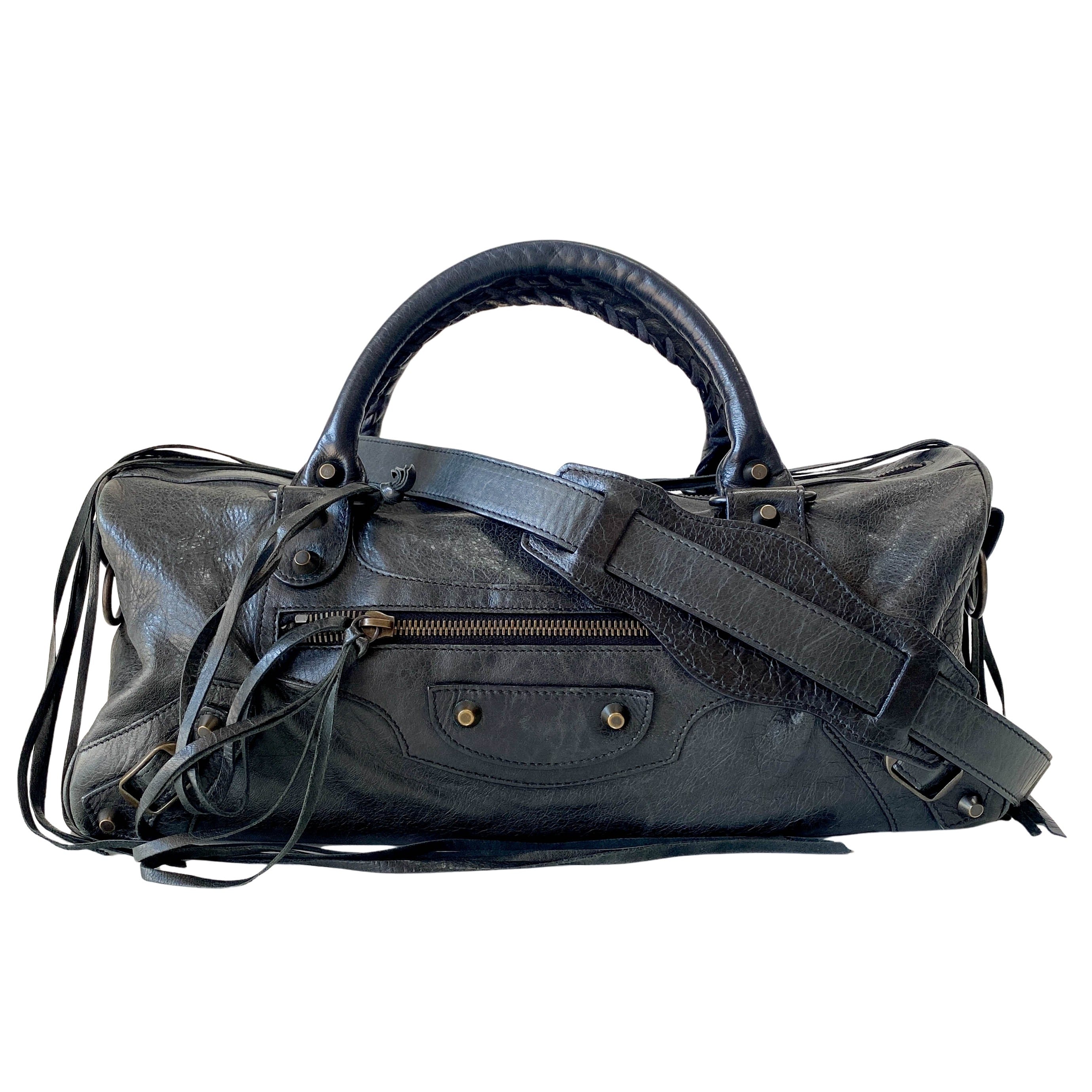 Black Leather The First Shoulder Bag