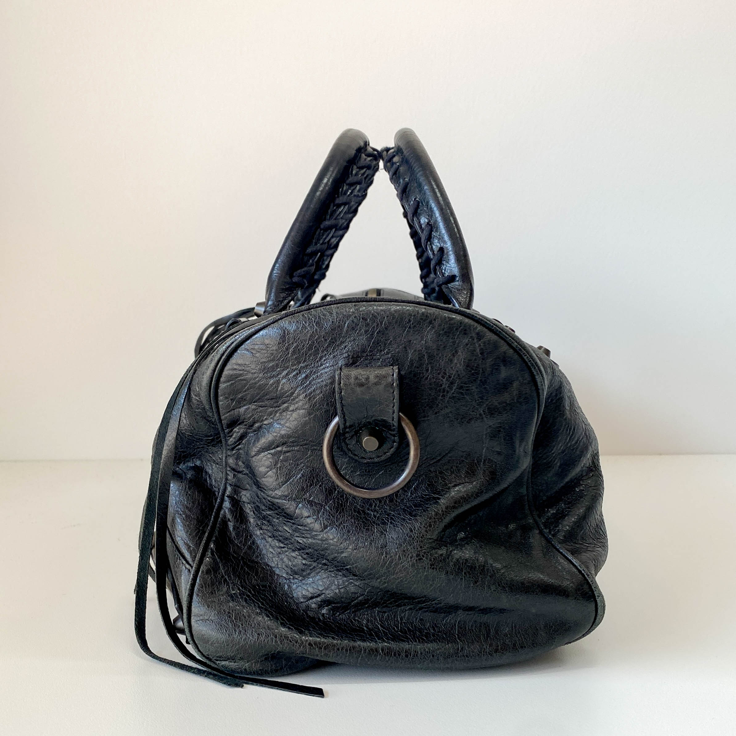 Black Leather The First Shoulder Bag
