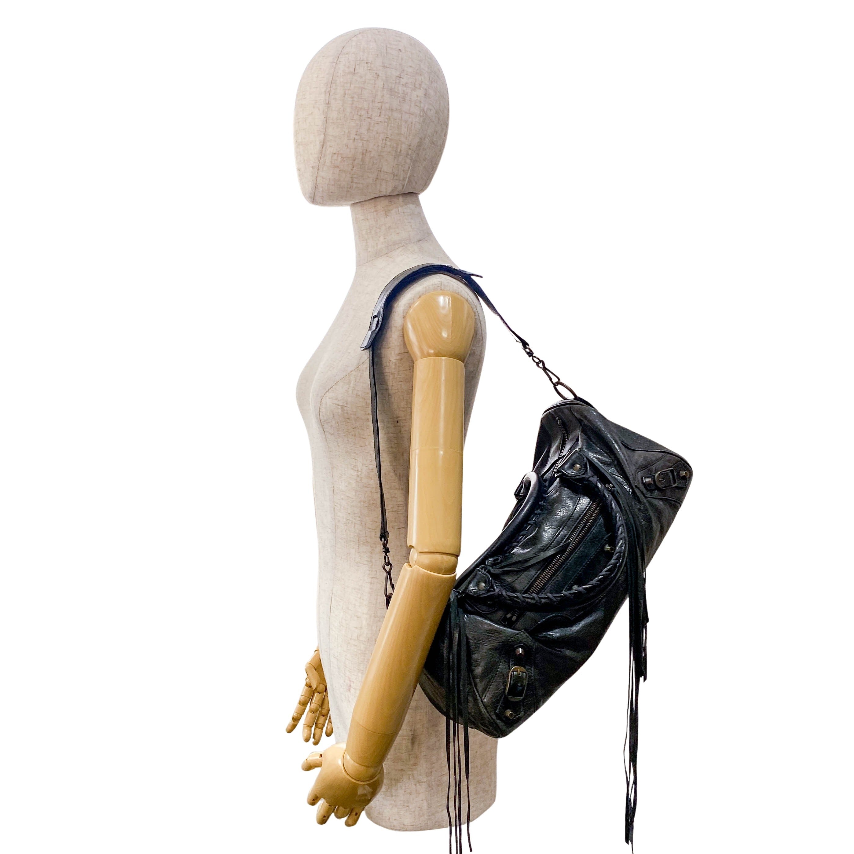 Black Leather The First Shoulder Bag