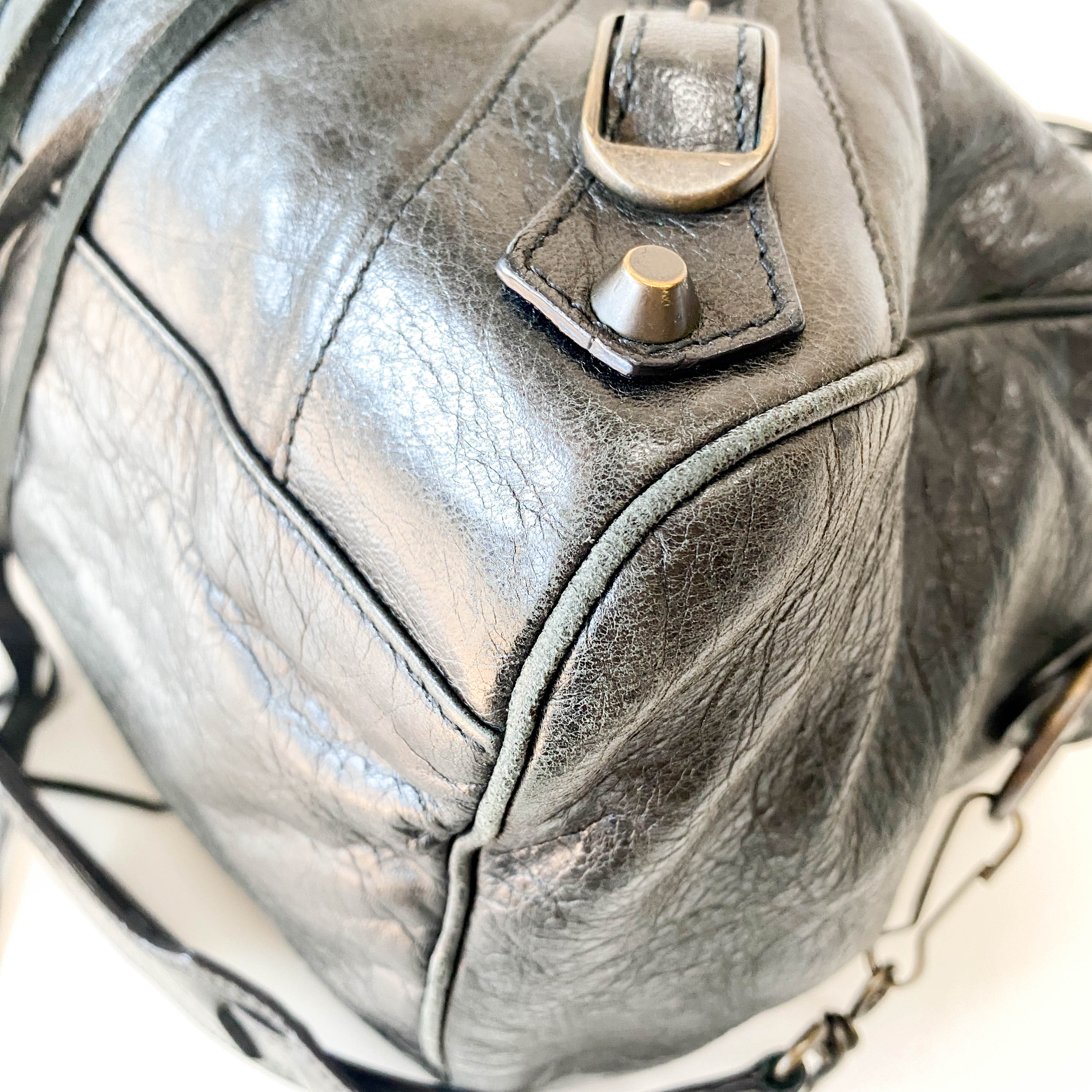 Black Leather The First Shoulder Bag