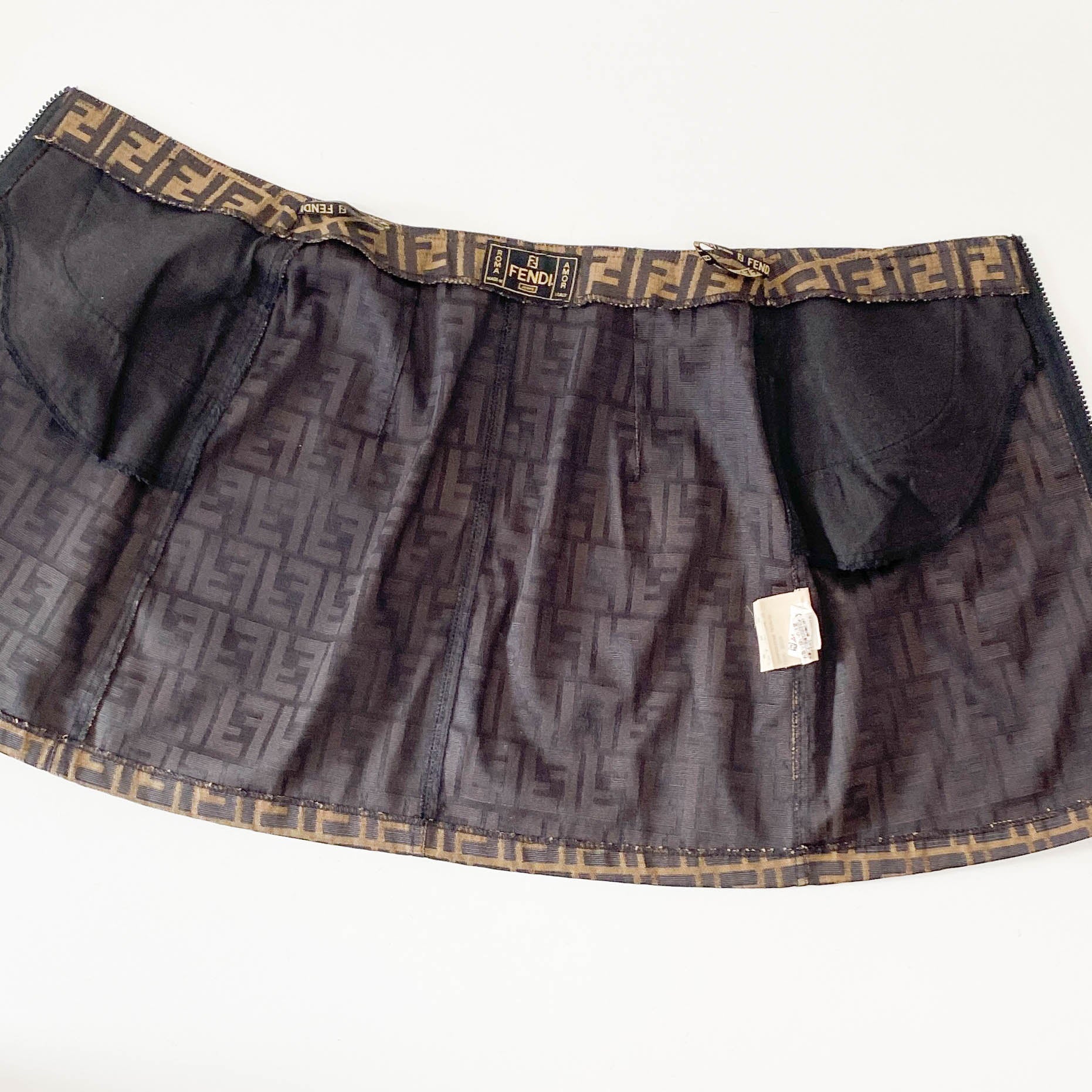 Vintage Brown Zucca Skirt SIZE 40