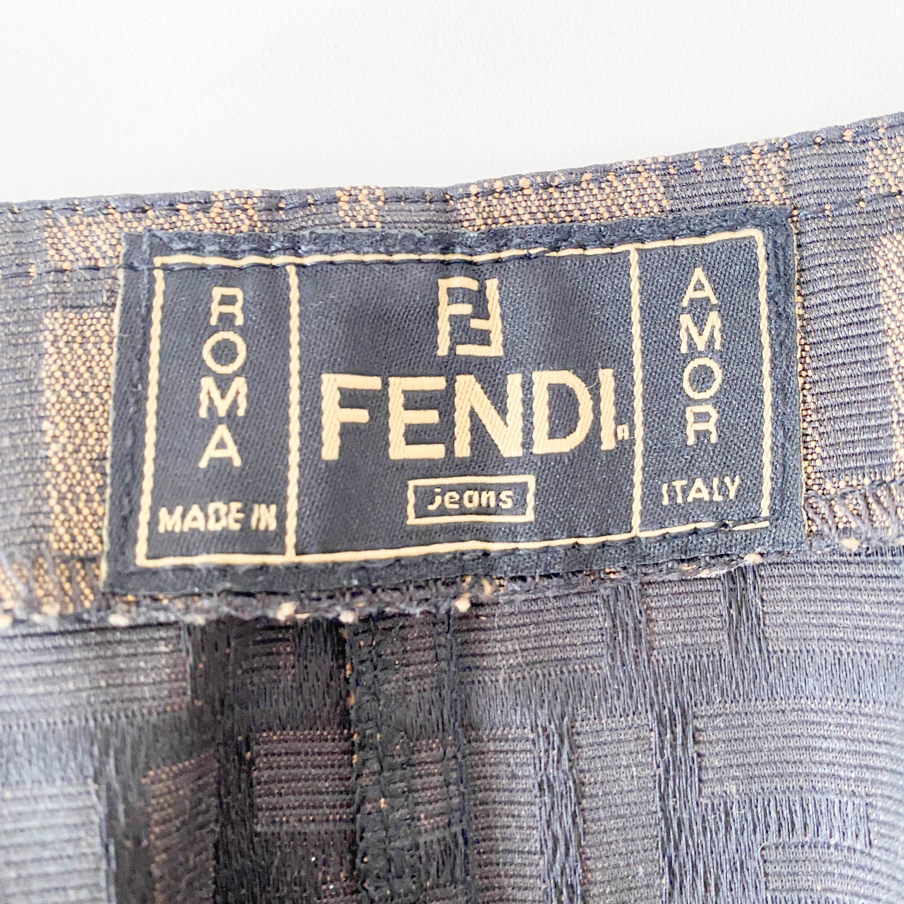 Vintage Brown Zucca Skirt SIZE 40