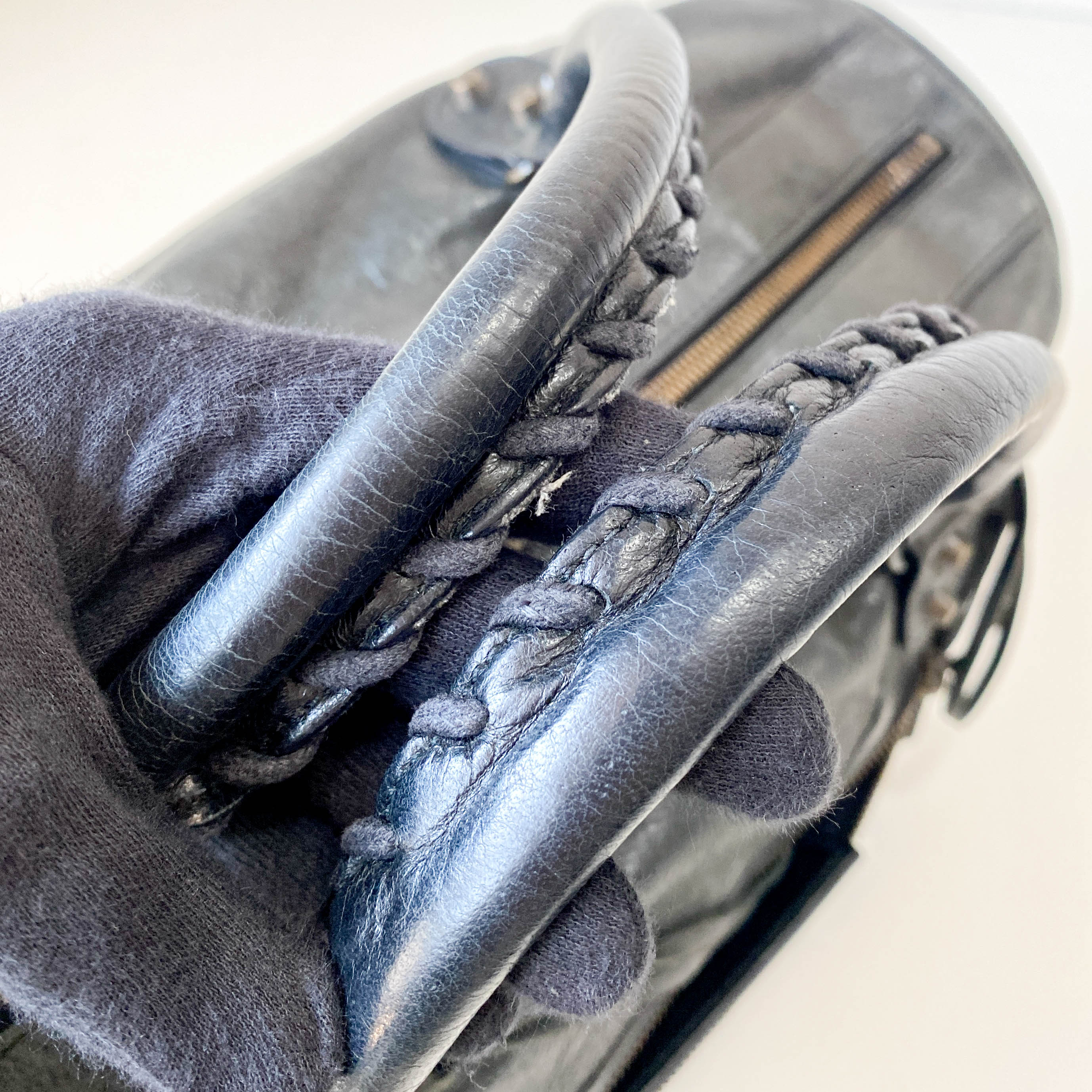 Black Leather The First Shoulder Bag