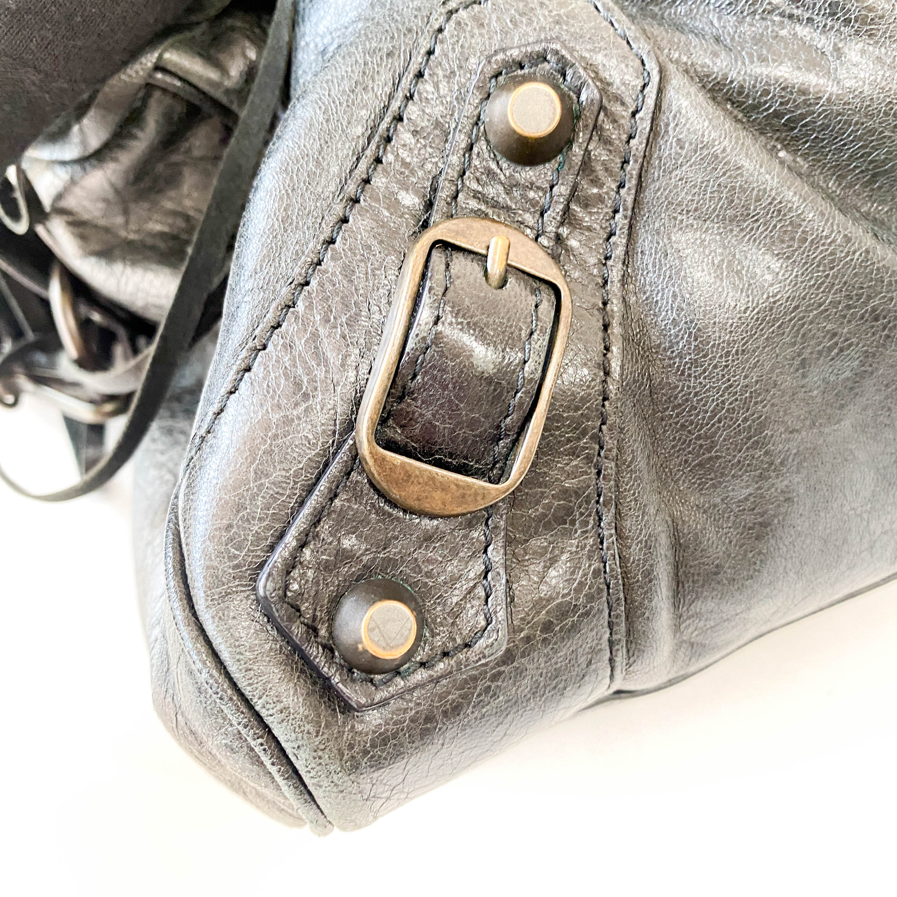 Black Leather The First Shoulder Bag