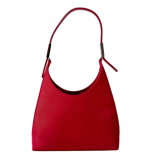 Red Silk Satin Mini Bag