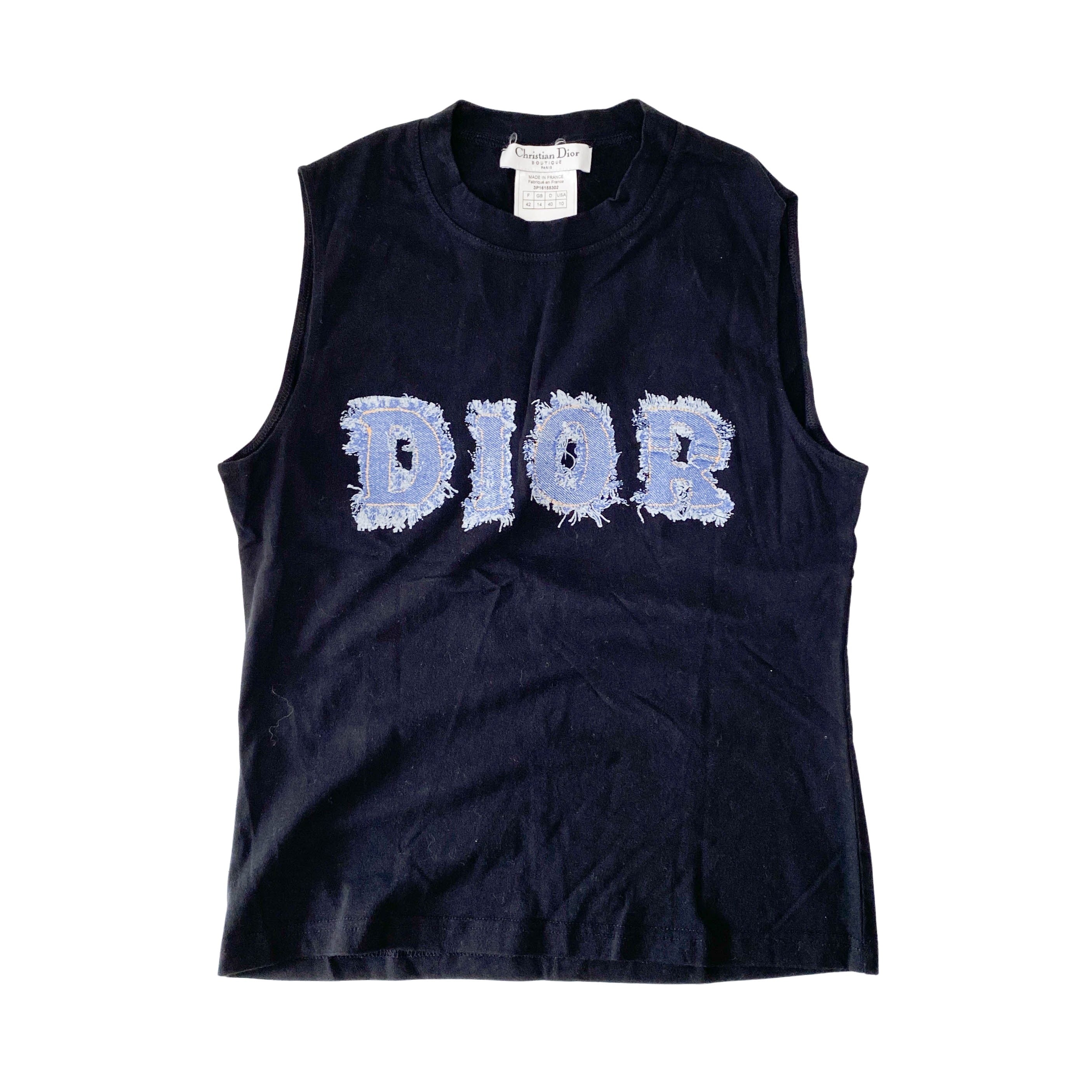 Vintage Black Tank Top Size 10