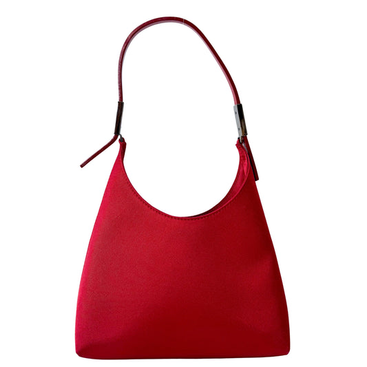 Red Silk Satin Mini Bag