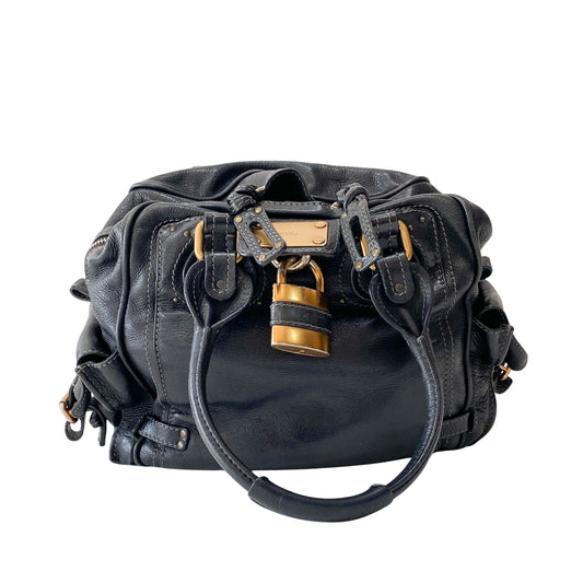 Paddington Black Leather Shoulder Bag