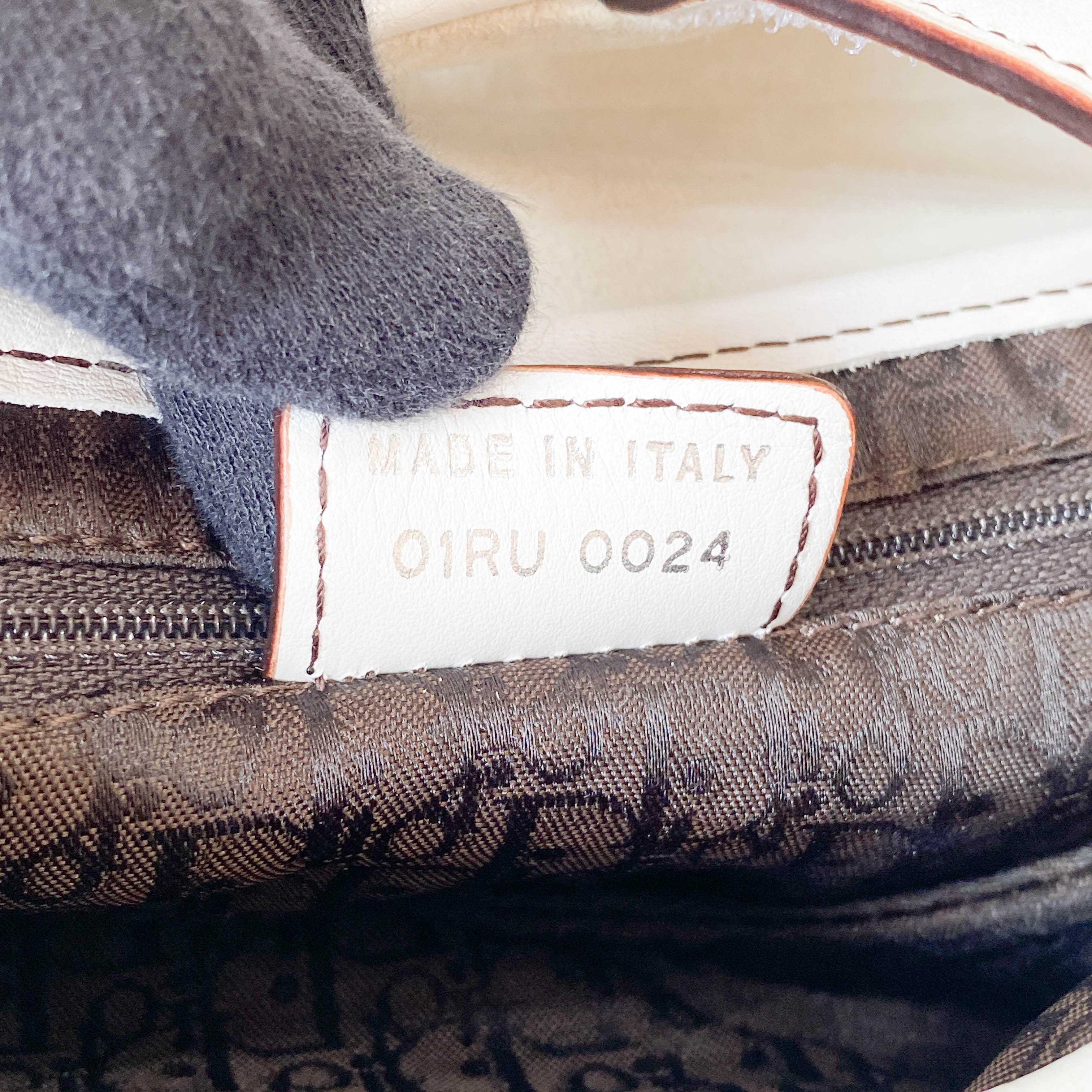 Saddle White Leather Shoulder Bag