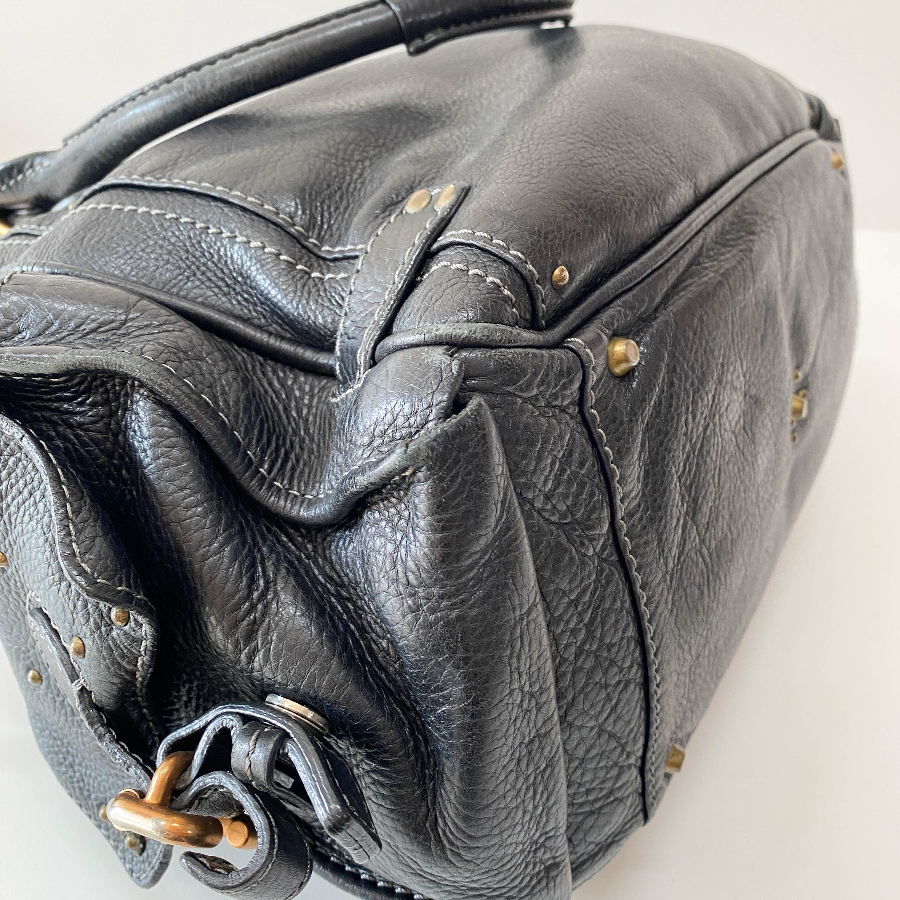 Paddington Black Leather Shoulder Bag