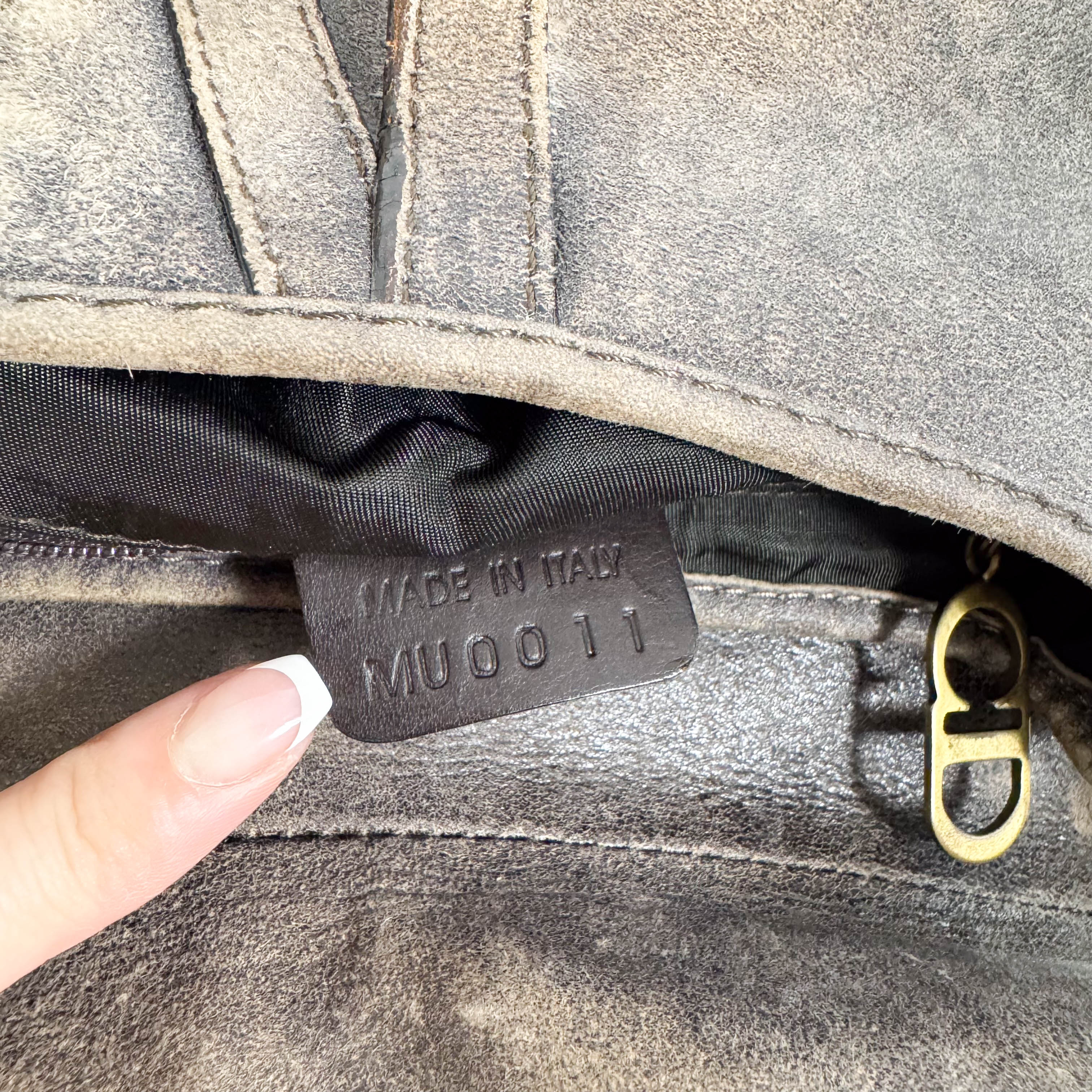 Saddle Bag Aged Brown Suede Shoulder Bag