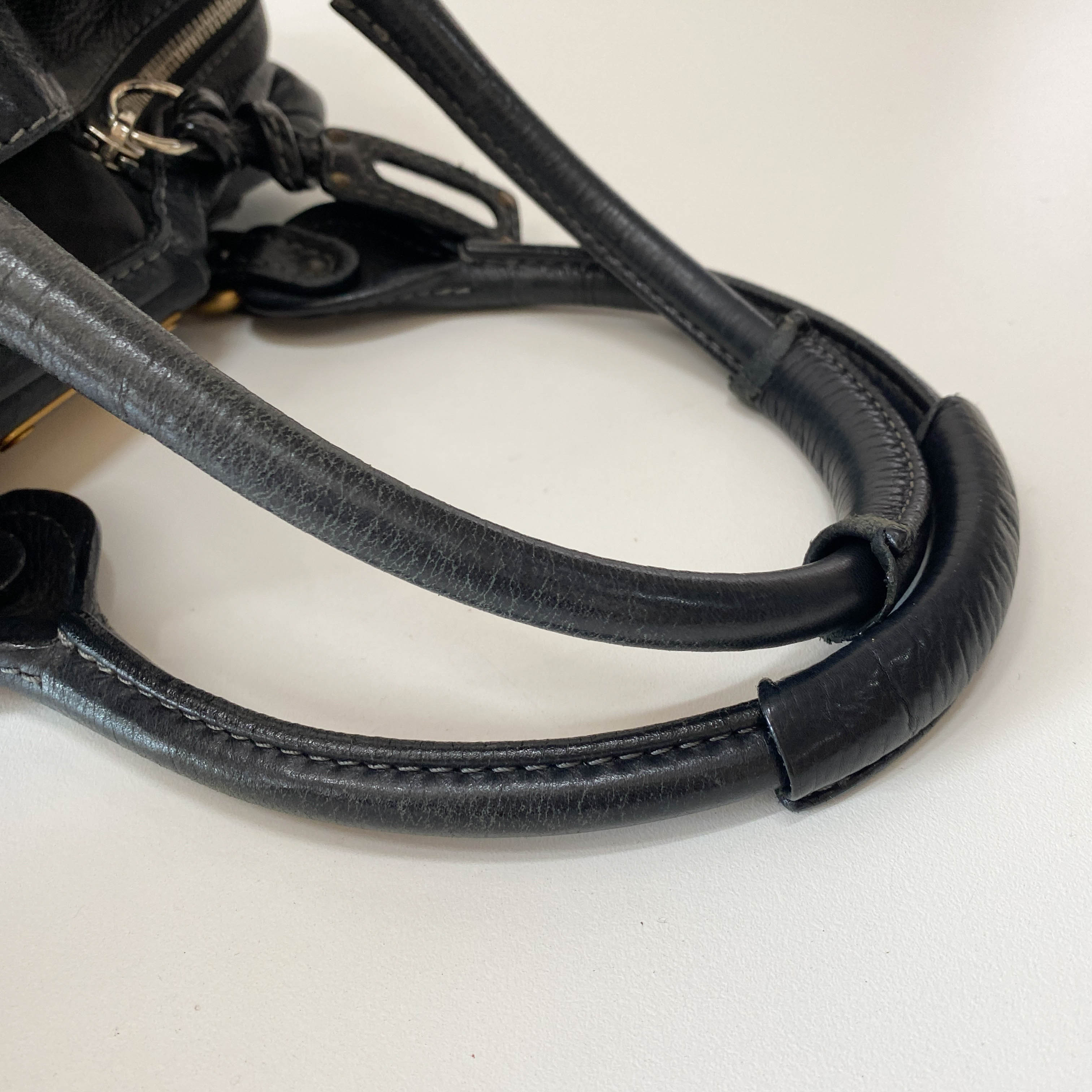 Paddington Black Leather Shoulder Bag