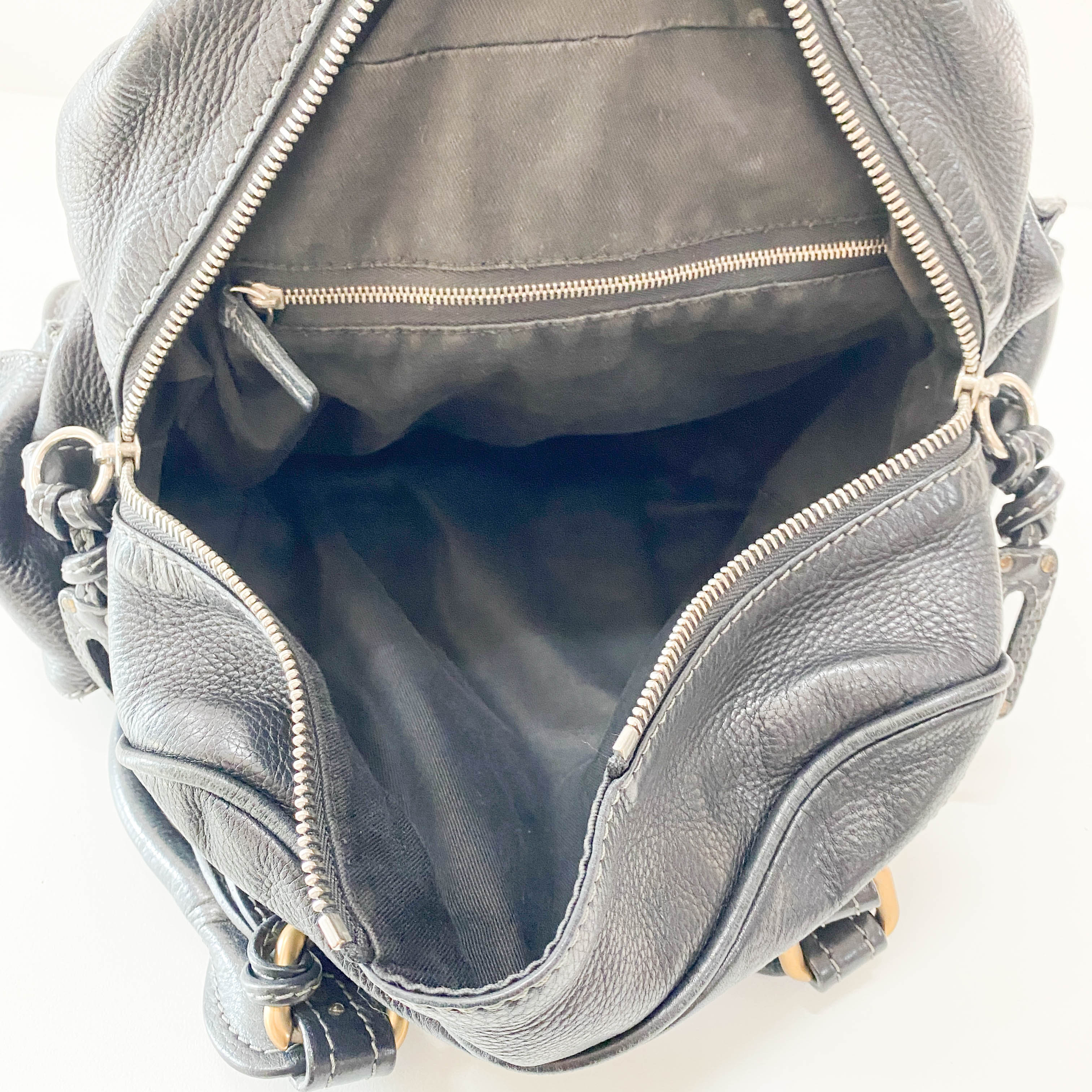 Paddington Black Leather Shoulder Bag