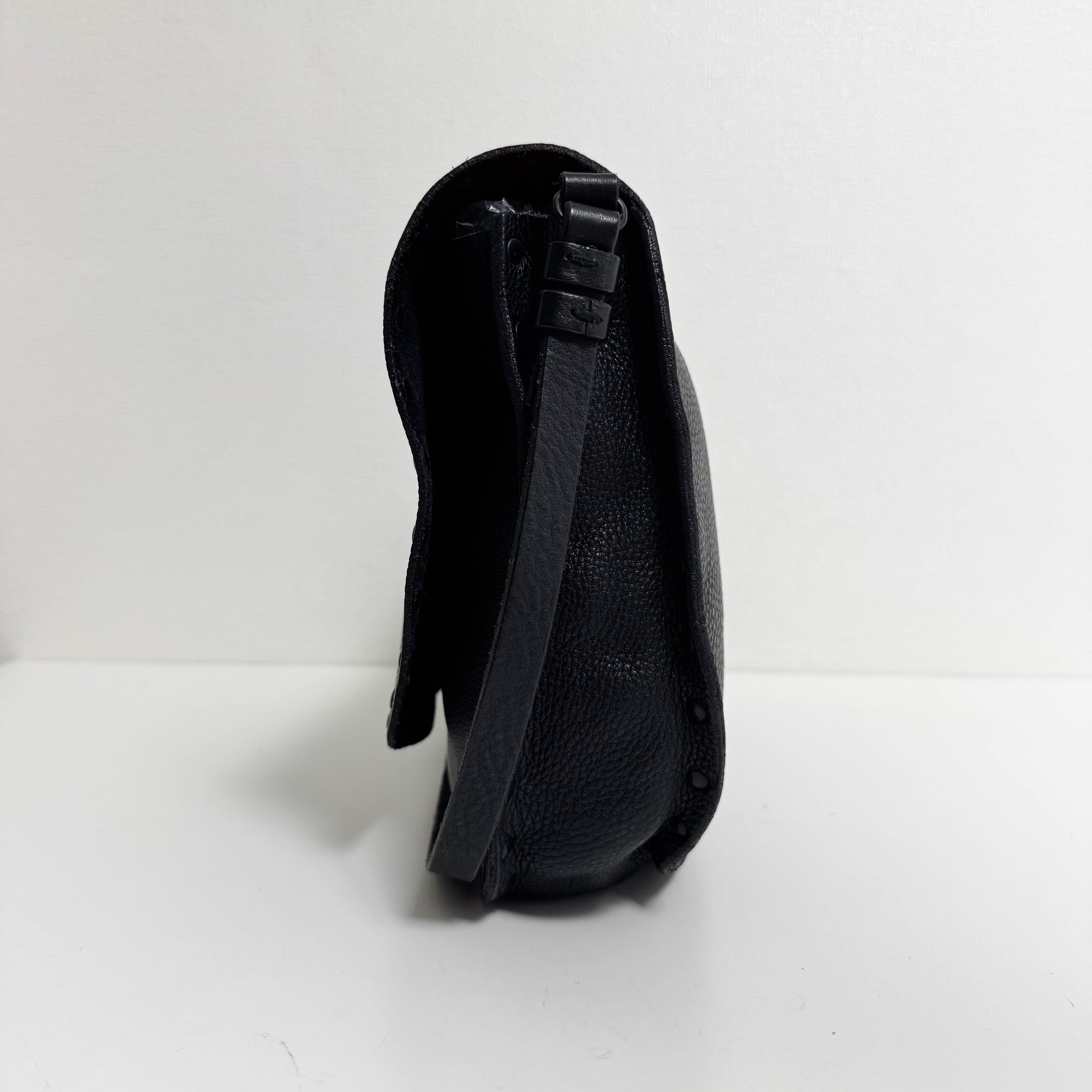 Archive Black Leather Shoulder Bag