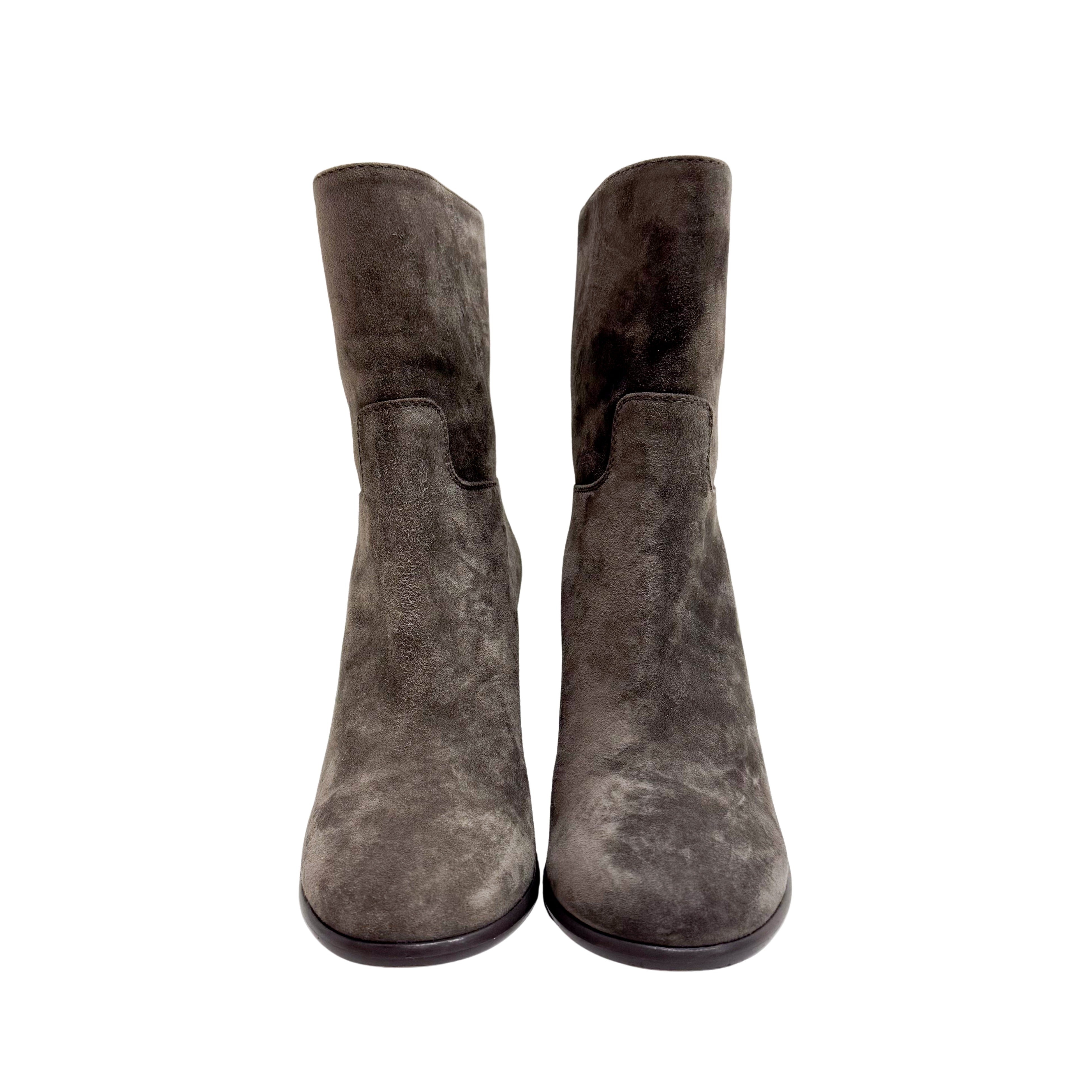 Size 36 Grey Suede Short Boots