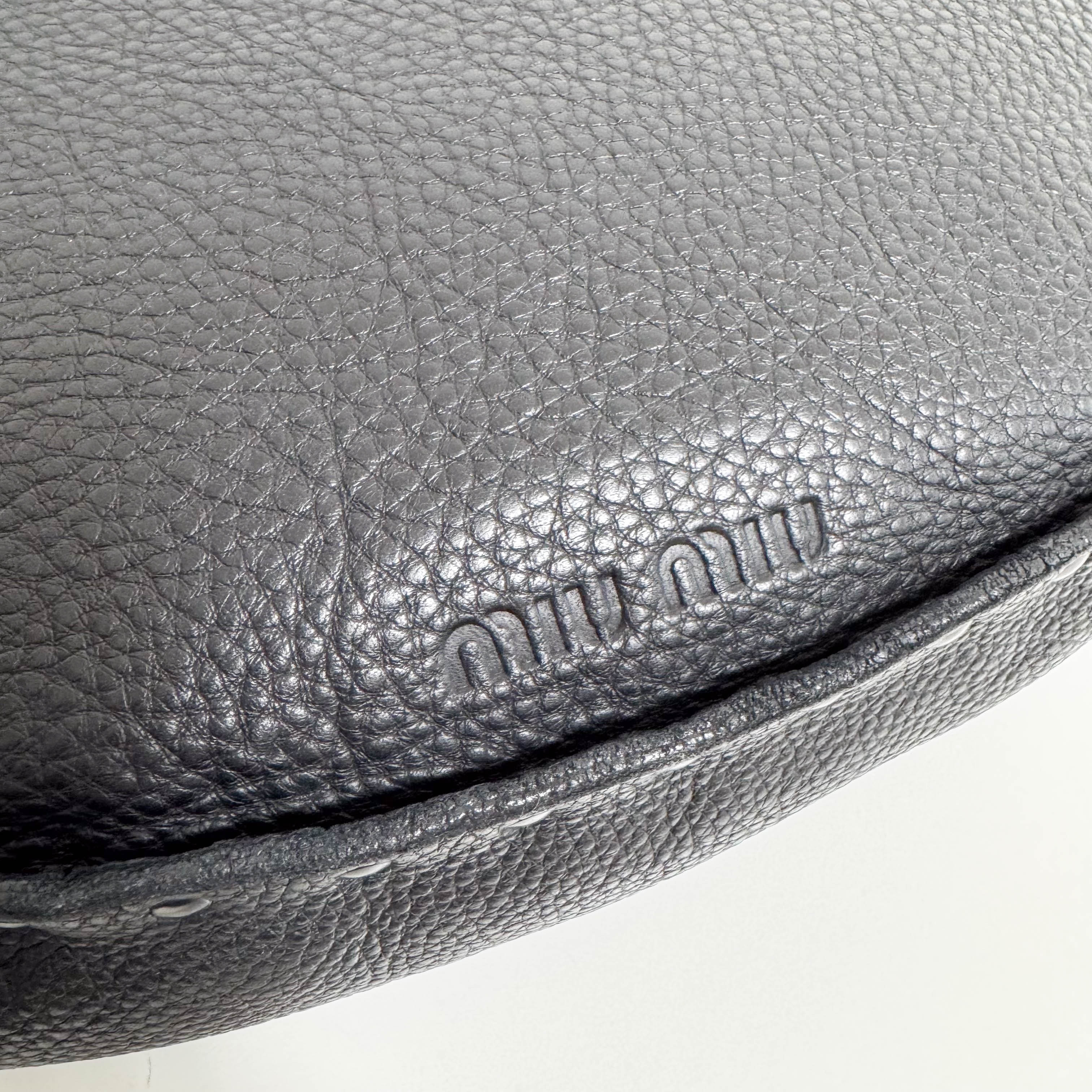 Archive Black Leather Shoulder Bag