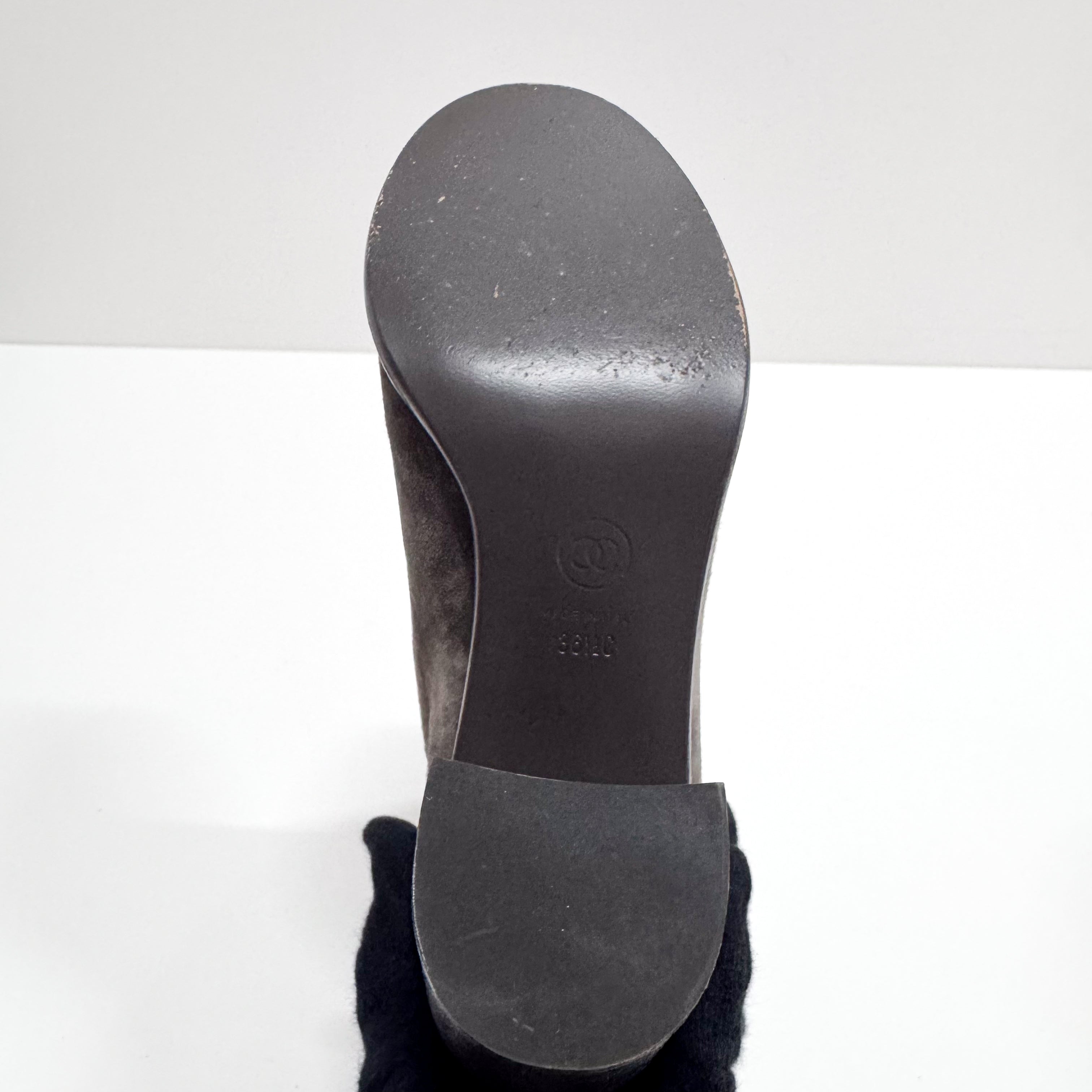 Size 36 Grey Suede Short Boots