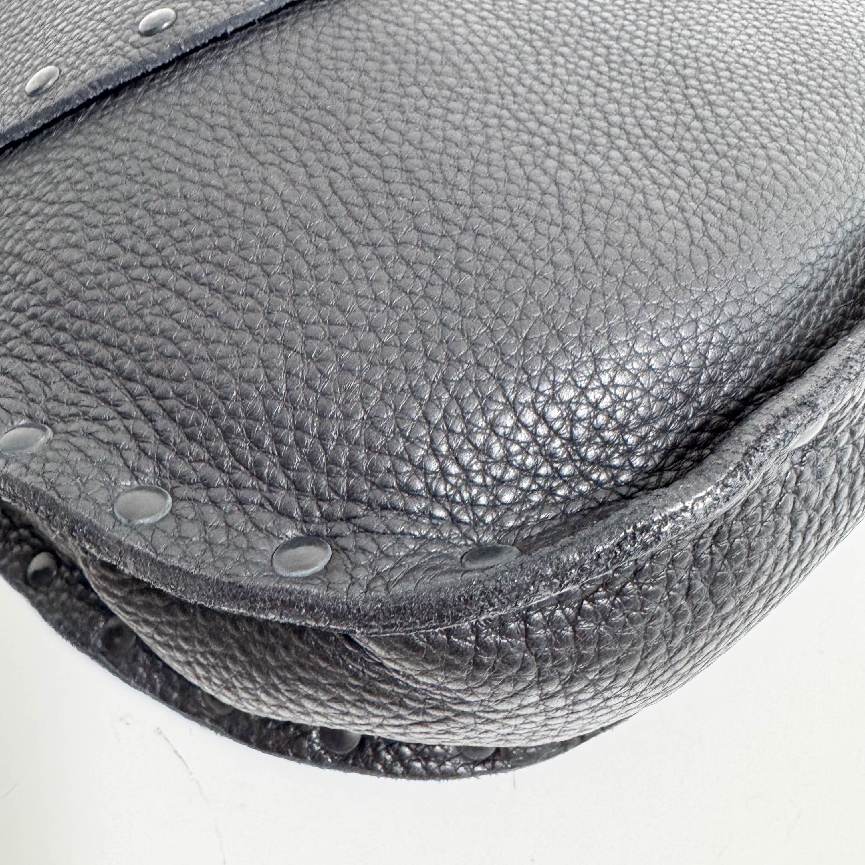 Archive Black Leather Shoulder Bag