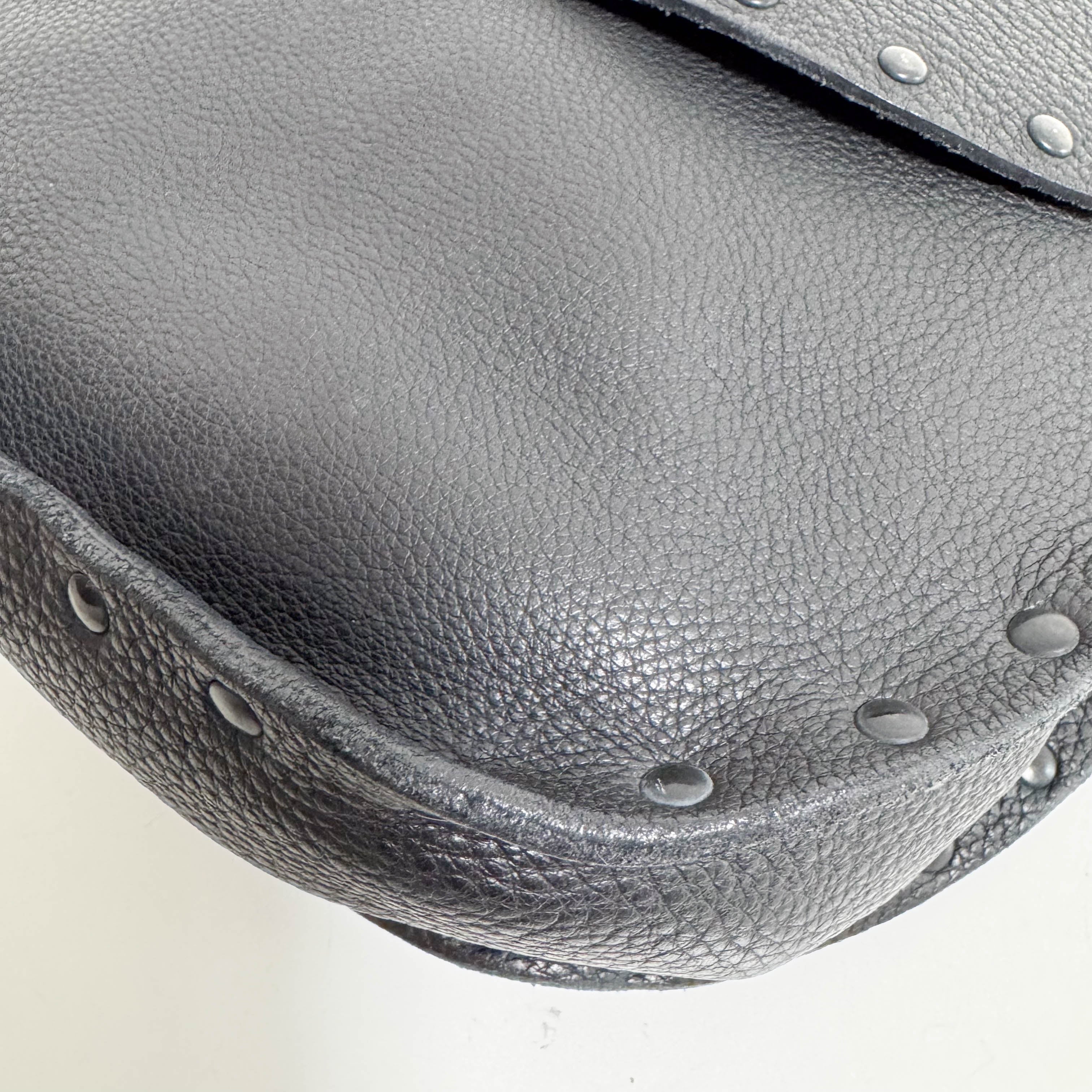 Archive Black Leather Shoulder Bag