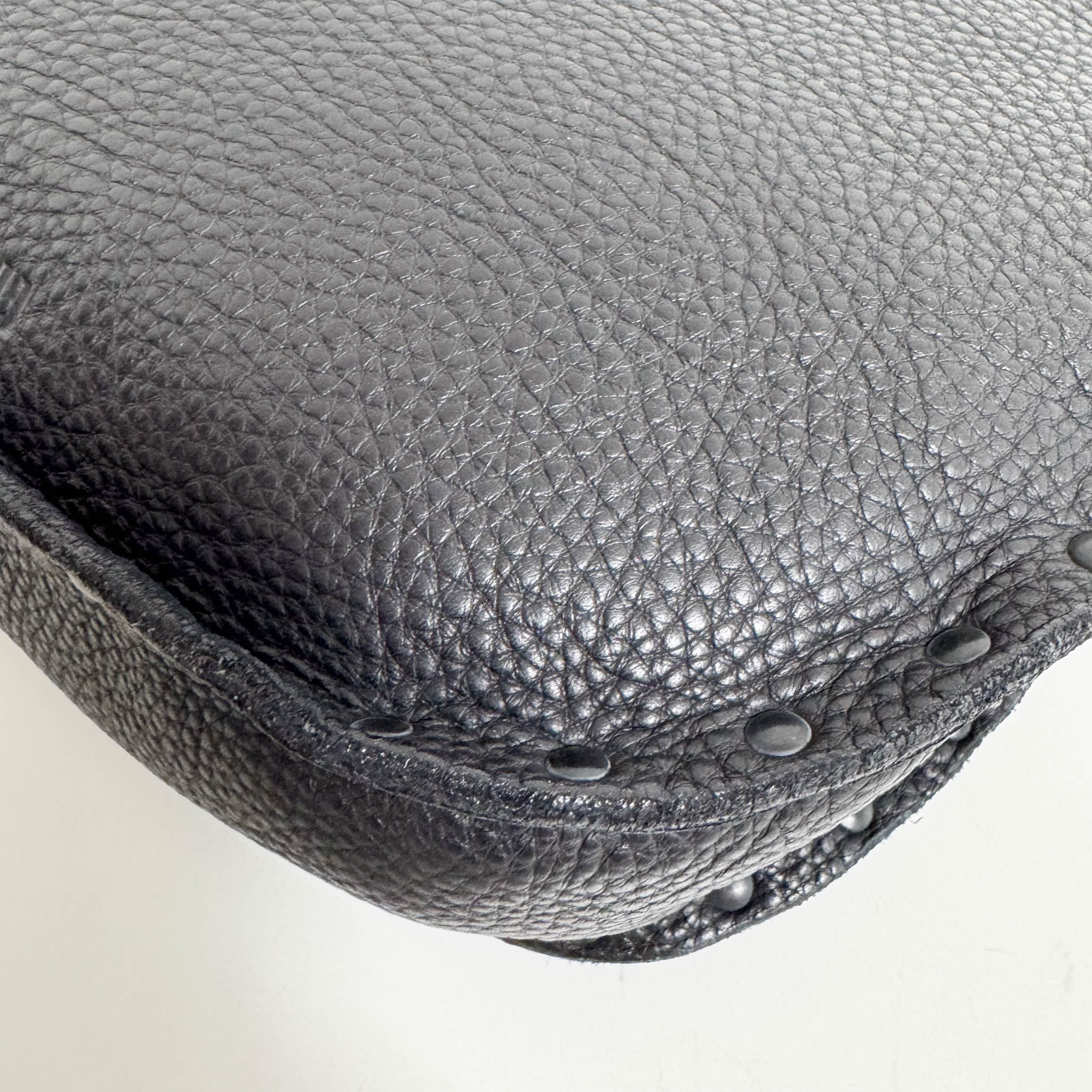 Archive Black Leather Shoulder Bag