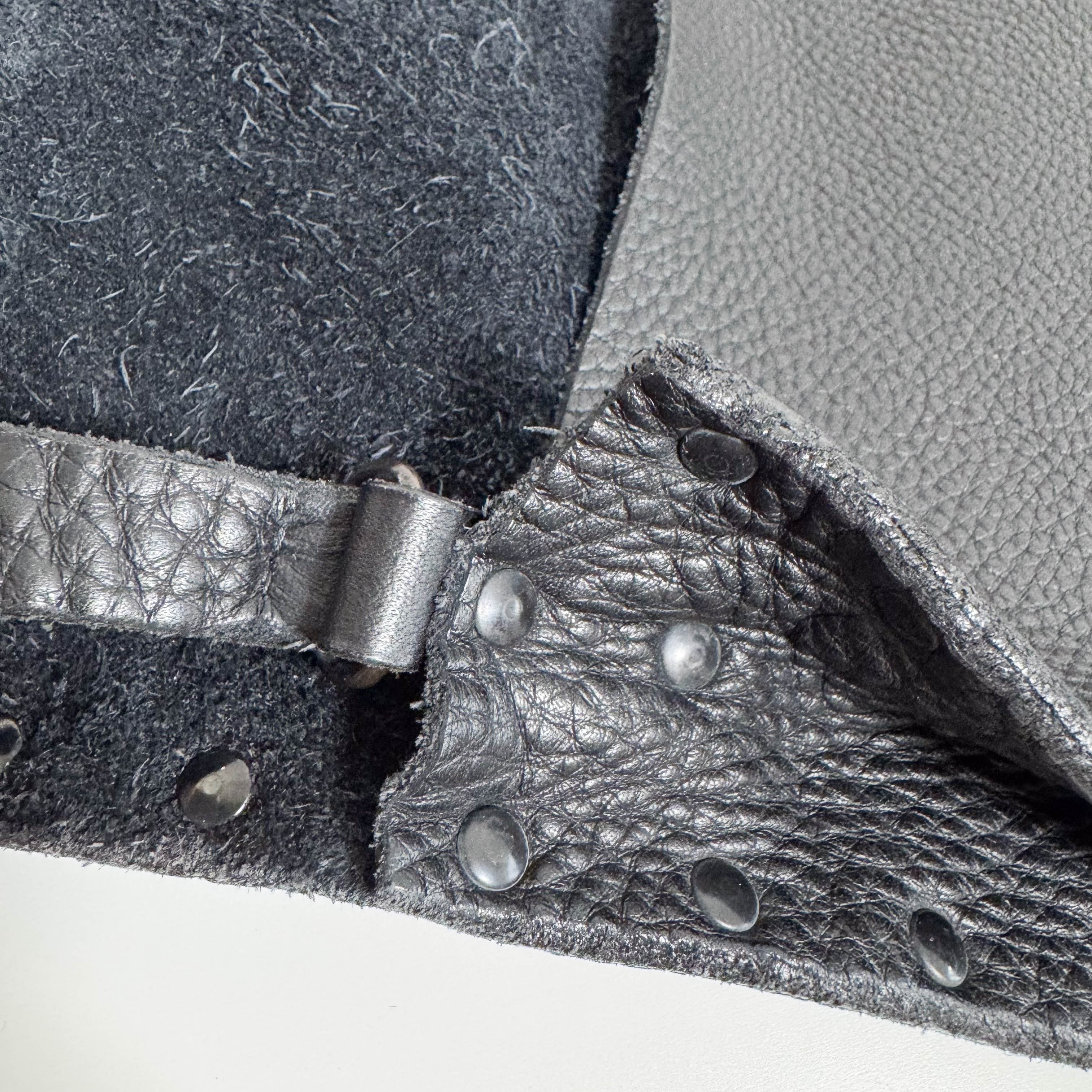 Archive Black Leather Shoulder Bag