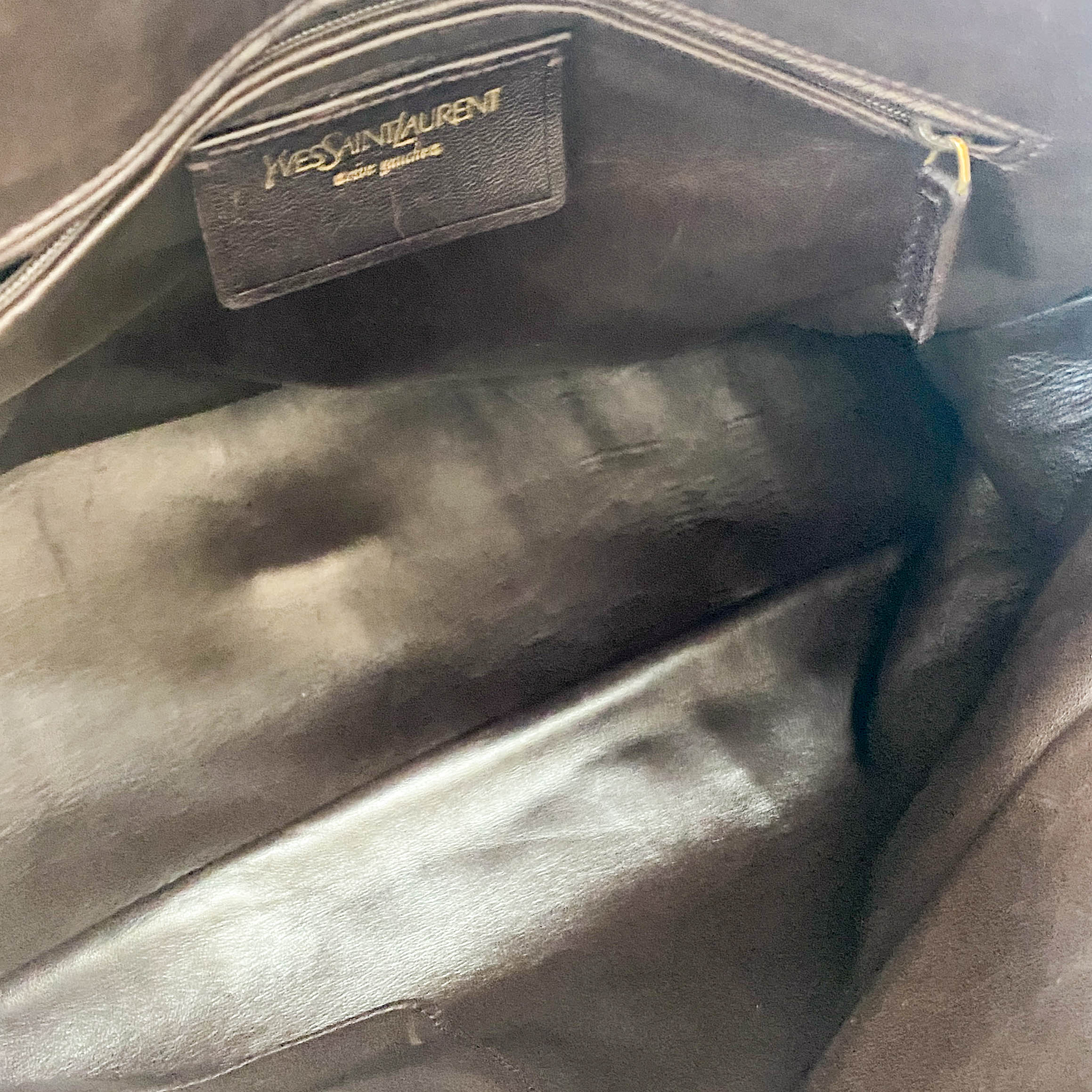 Brown Leather Ostrich Shoulder Bag