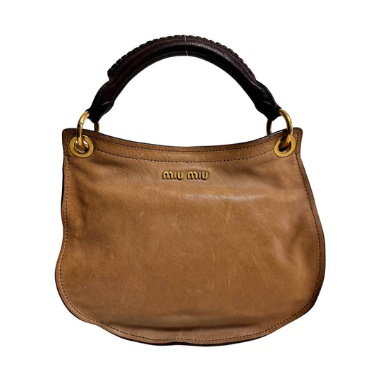 Vintage Brown Leather Handbag
