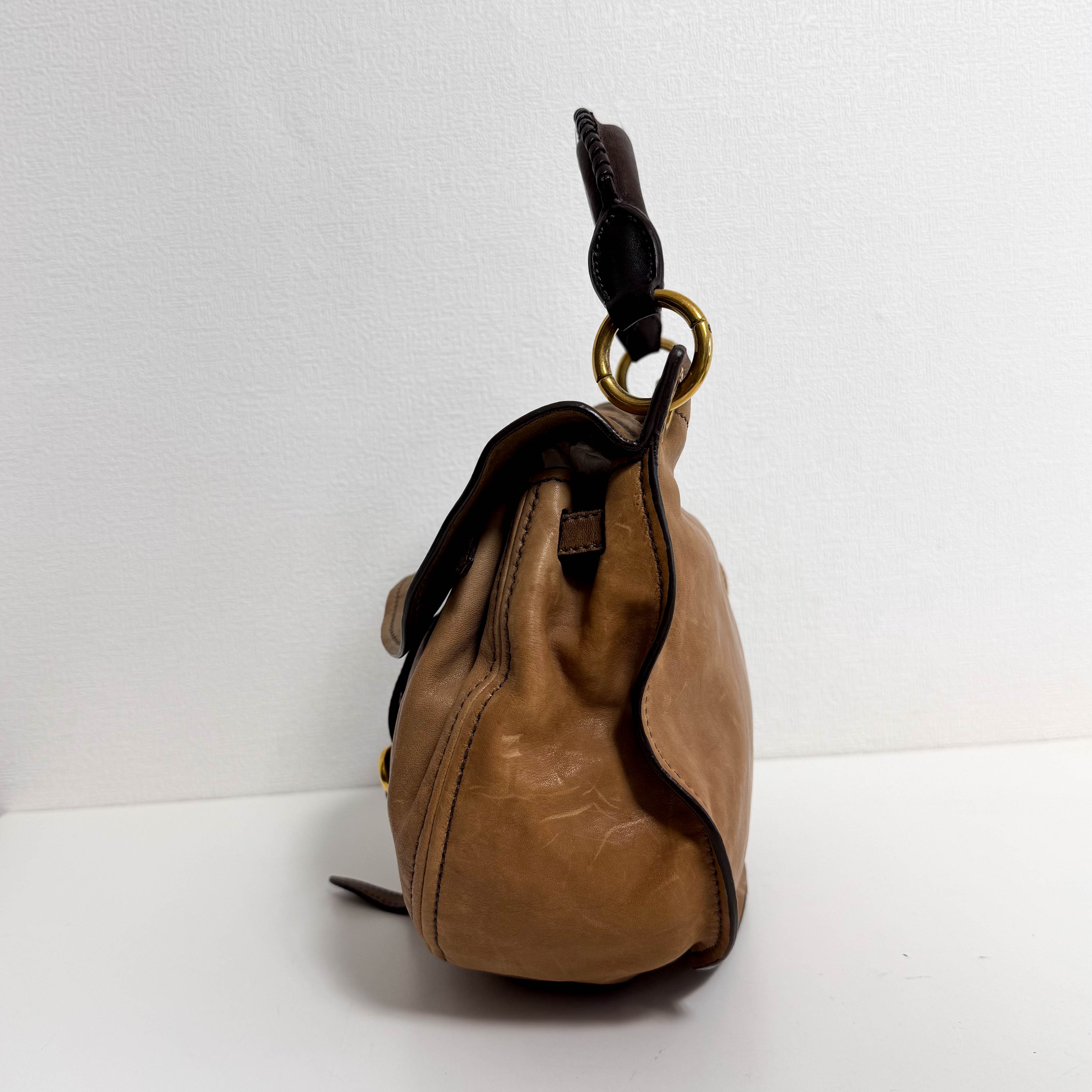 Vintage Brown Leather Handbag