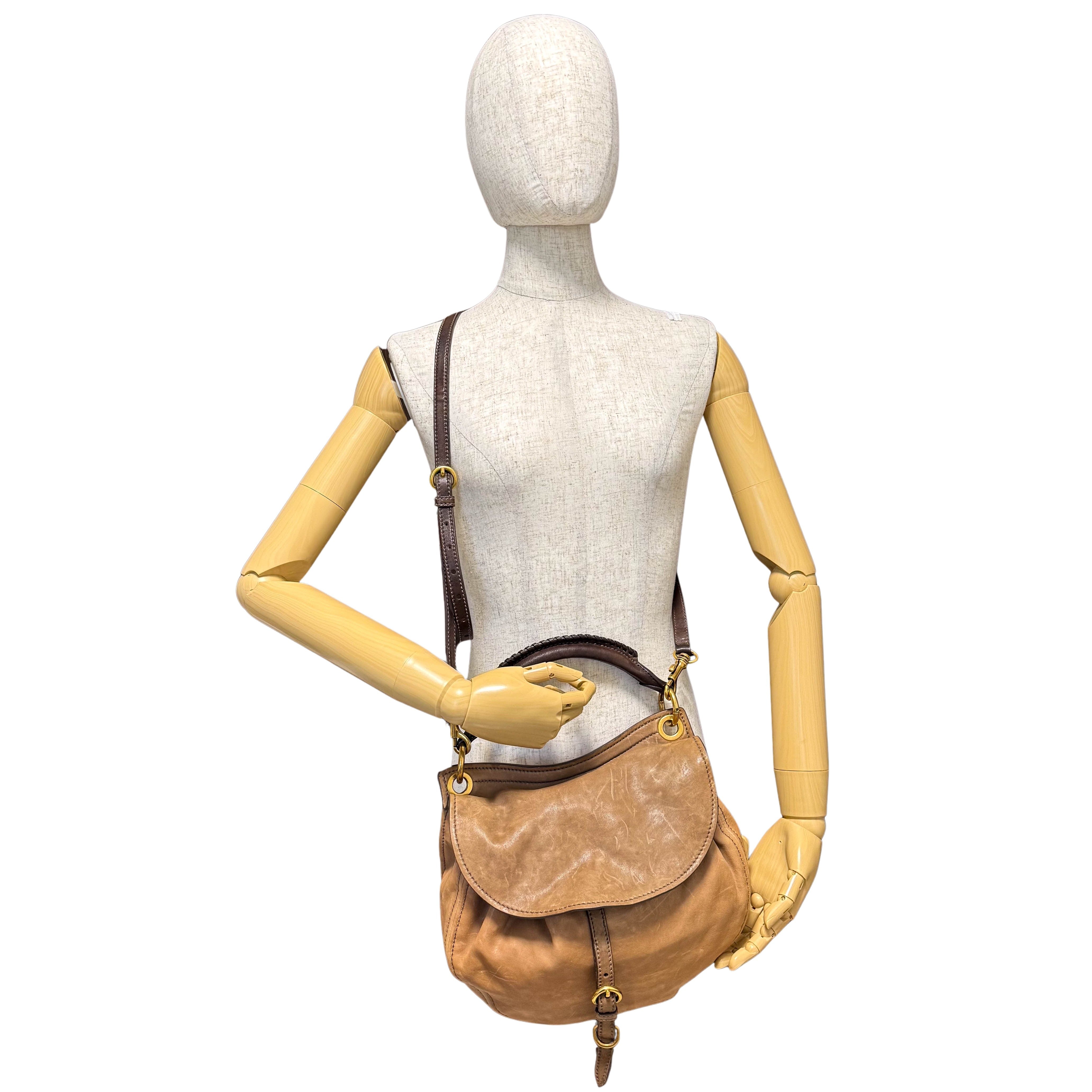 Vintage Brown Leather Handbag