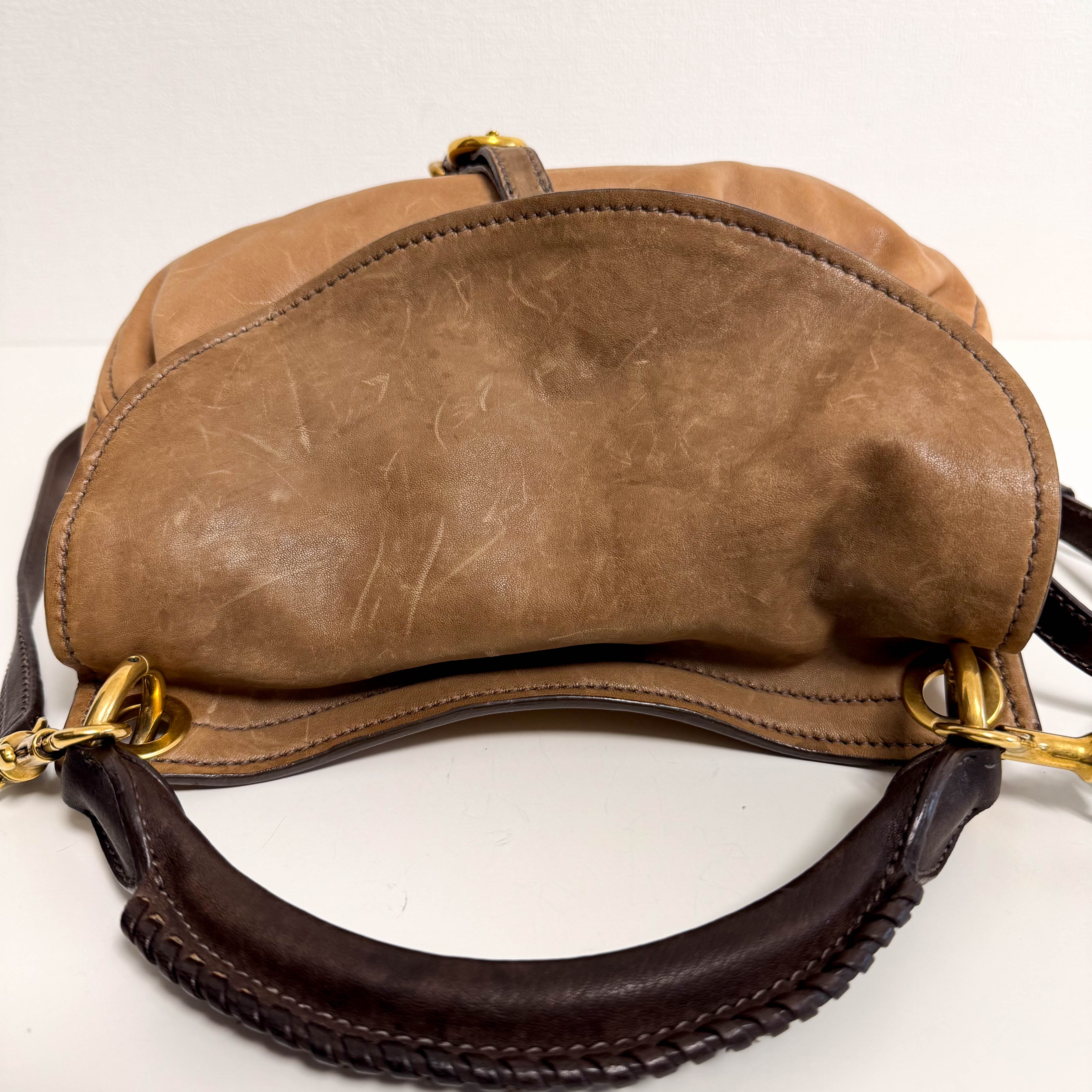 Vintage Brown Leather Handbag