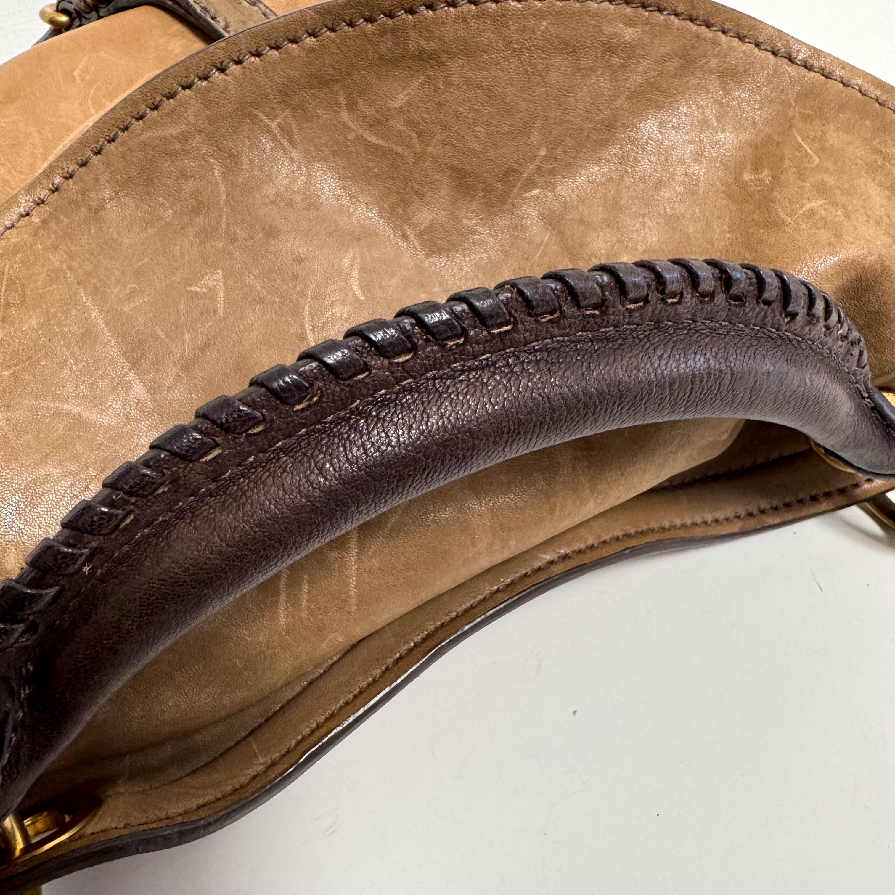 Vintage Brown Leather Handbag