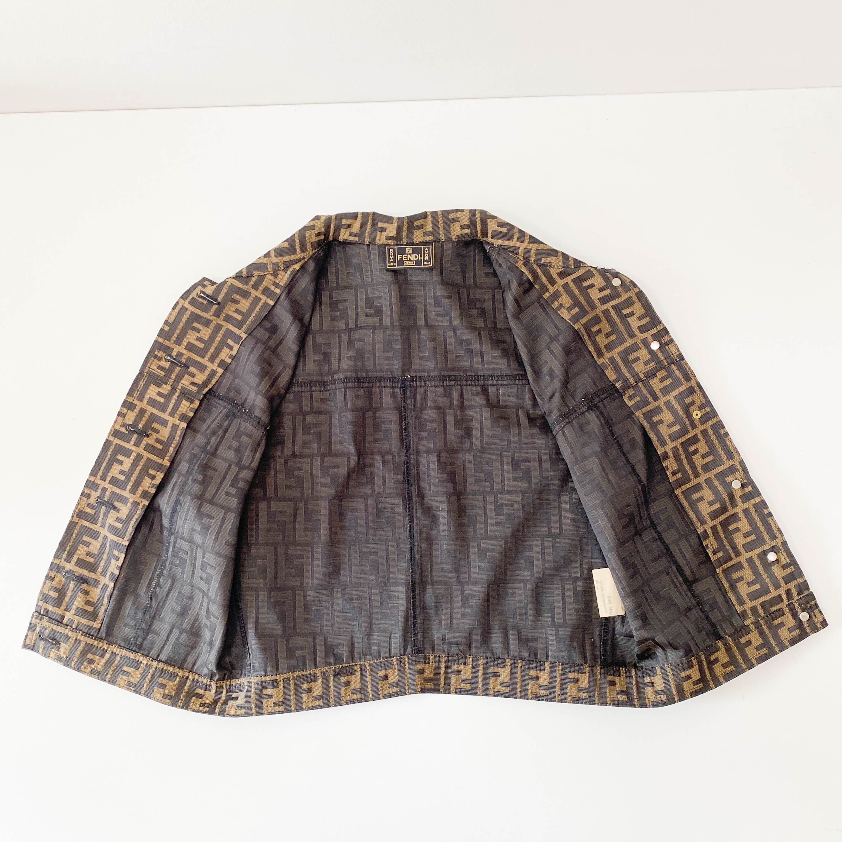 Vintage Brown Zucca Vest SIZE 42