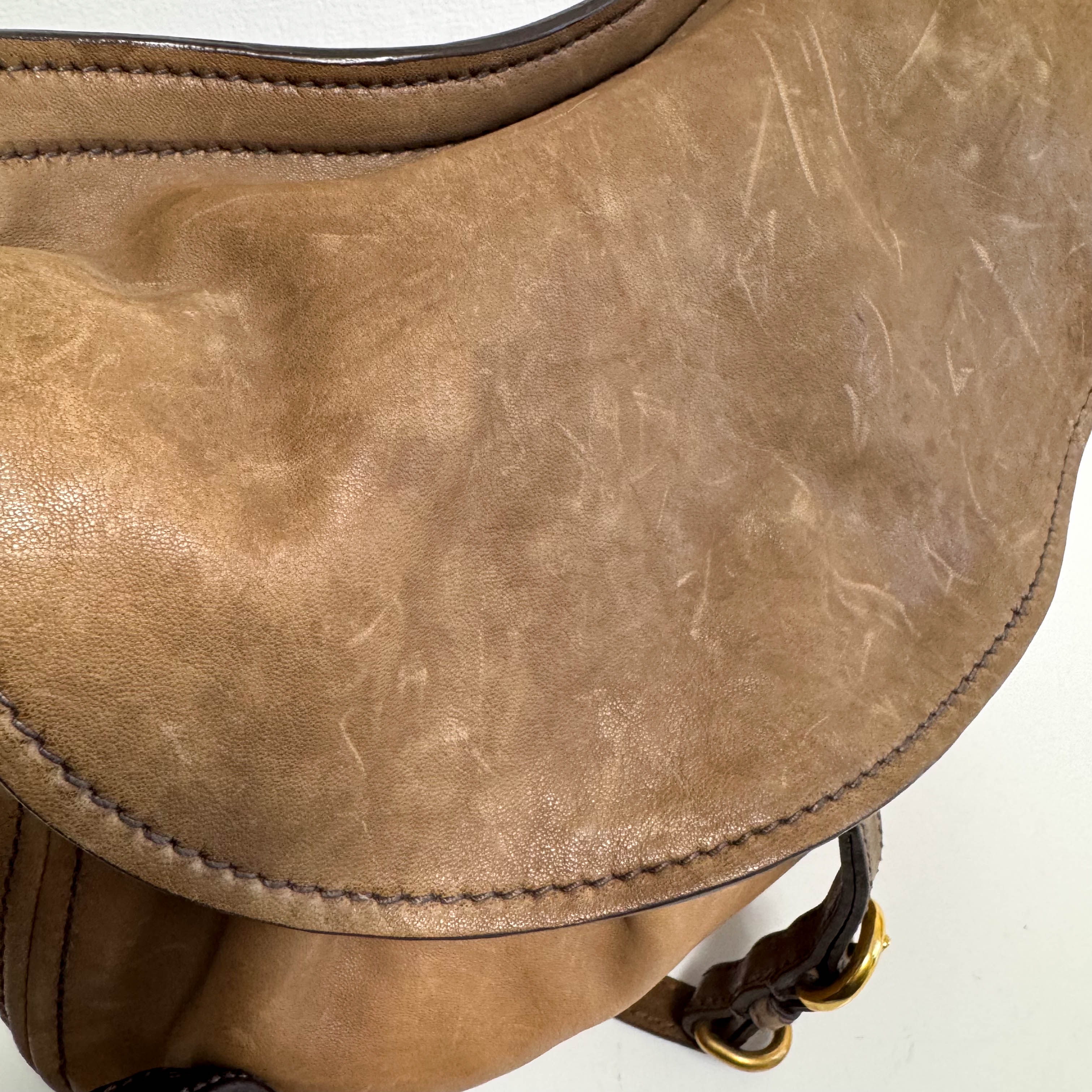 Vintage Brown Leather Handbag