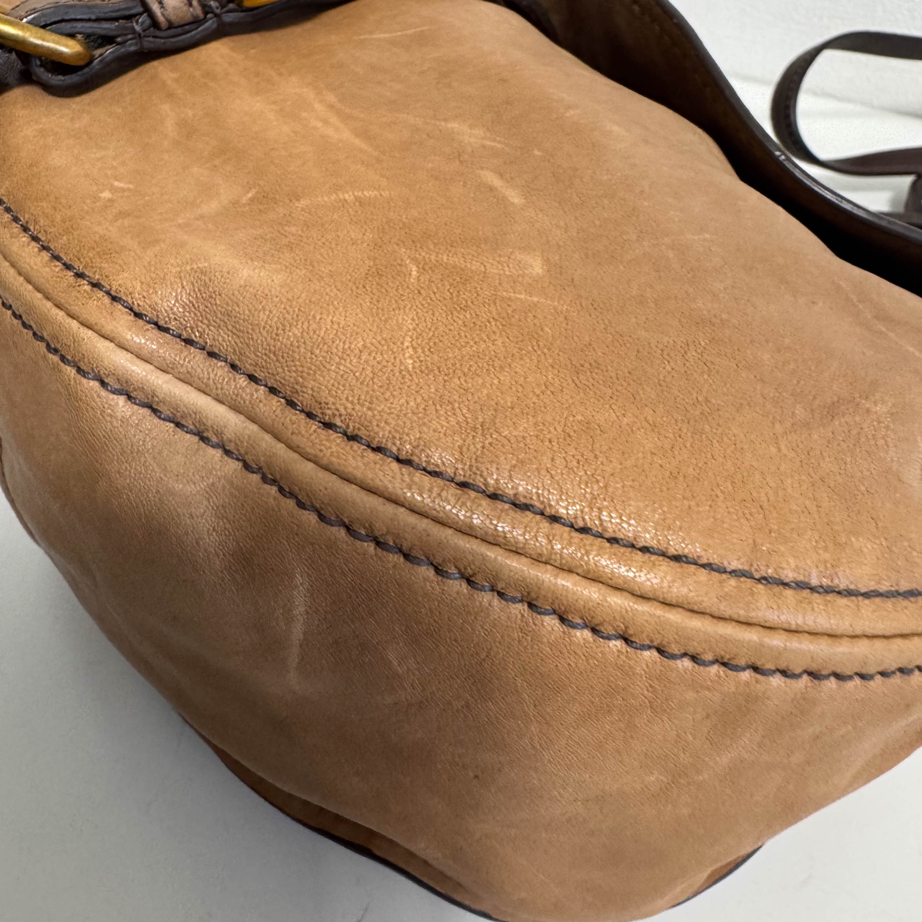 Vintage Brown Leather Handbag