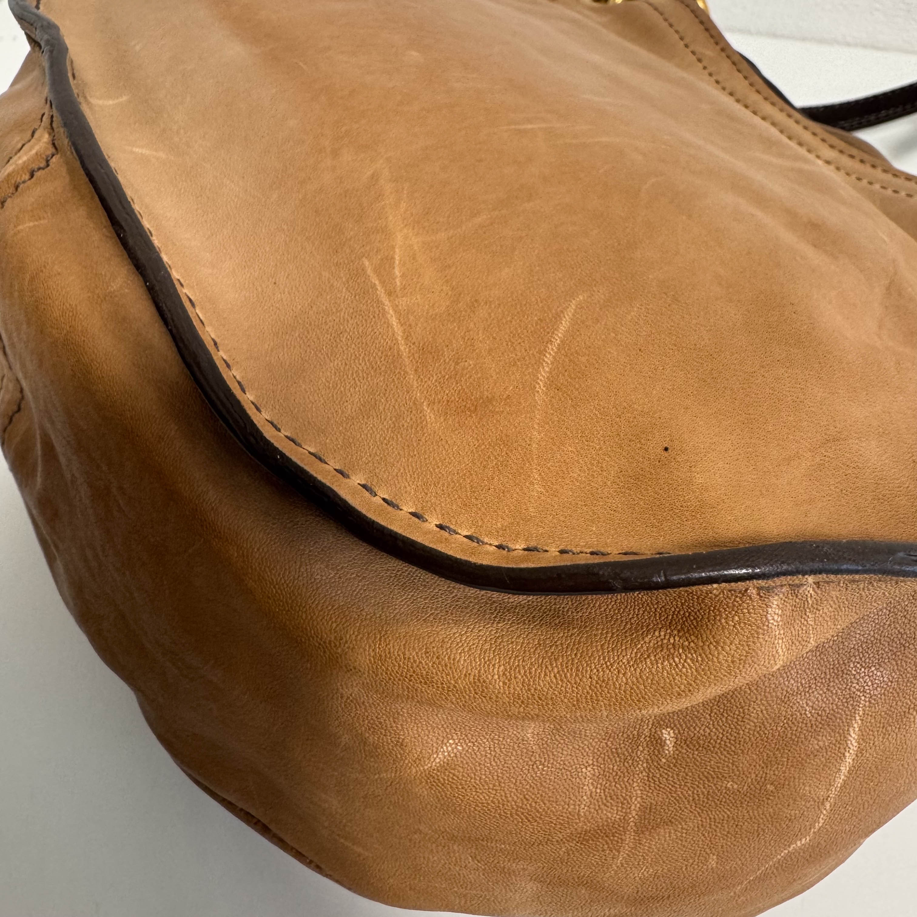 Vintage Brown Leather Handbag