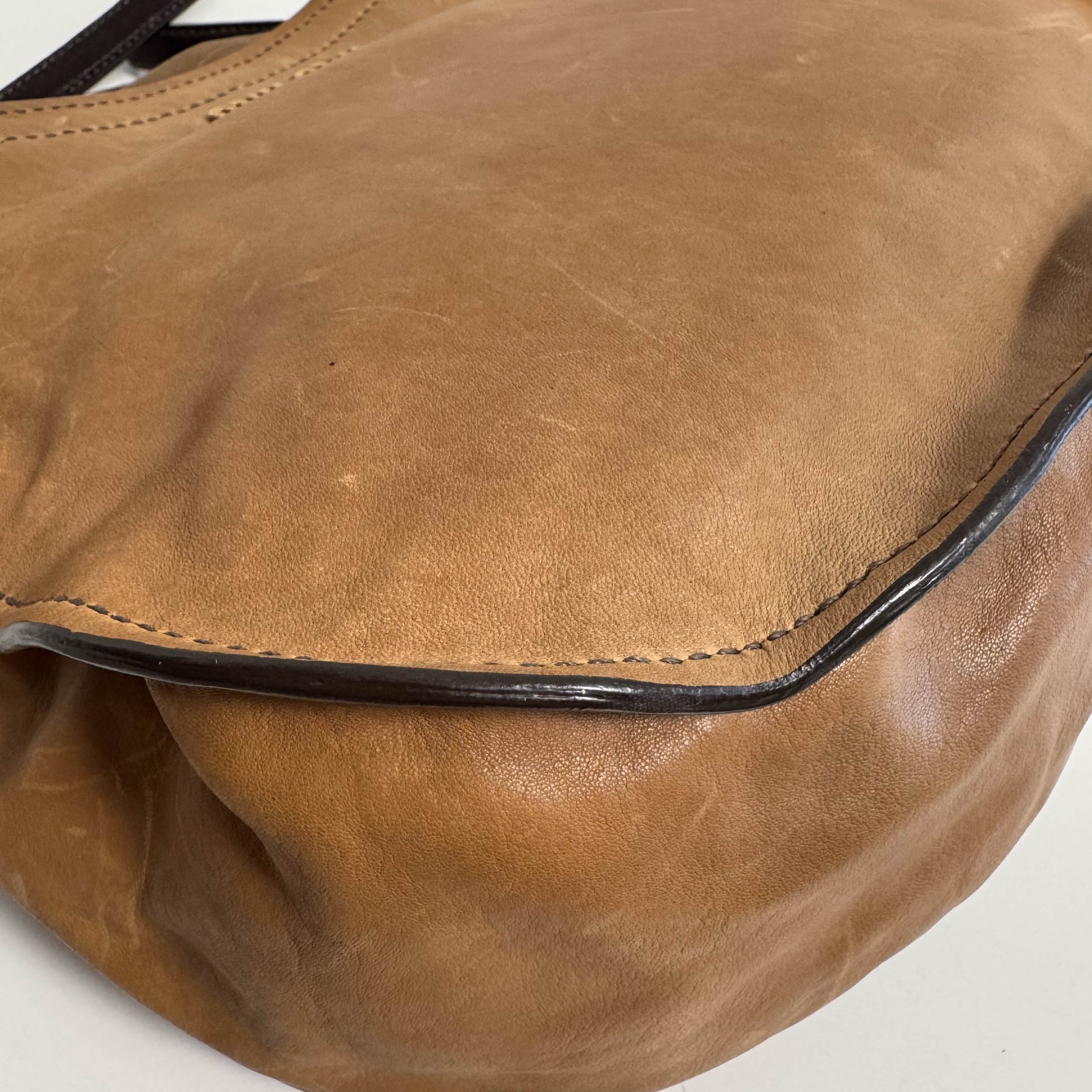 Vintage Brown Leather Handbag