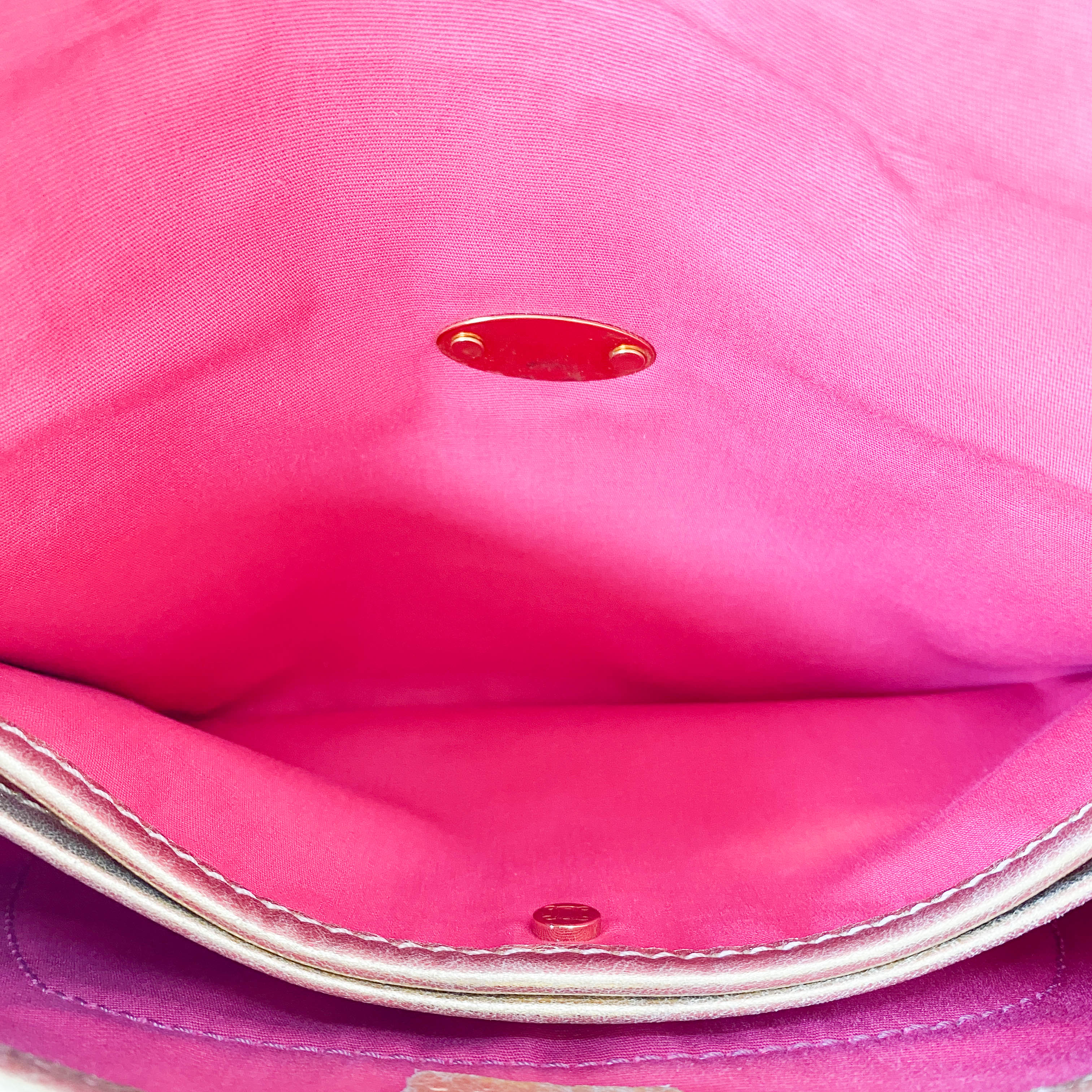 Paris Macadam Pink Canvas Shoulder Bag