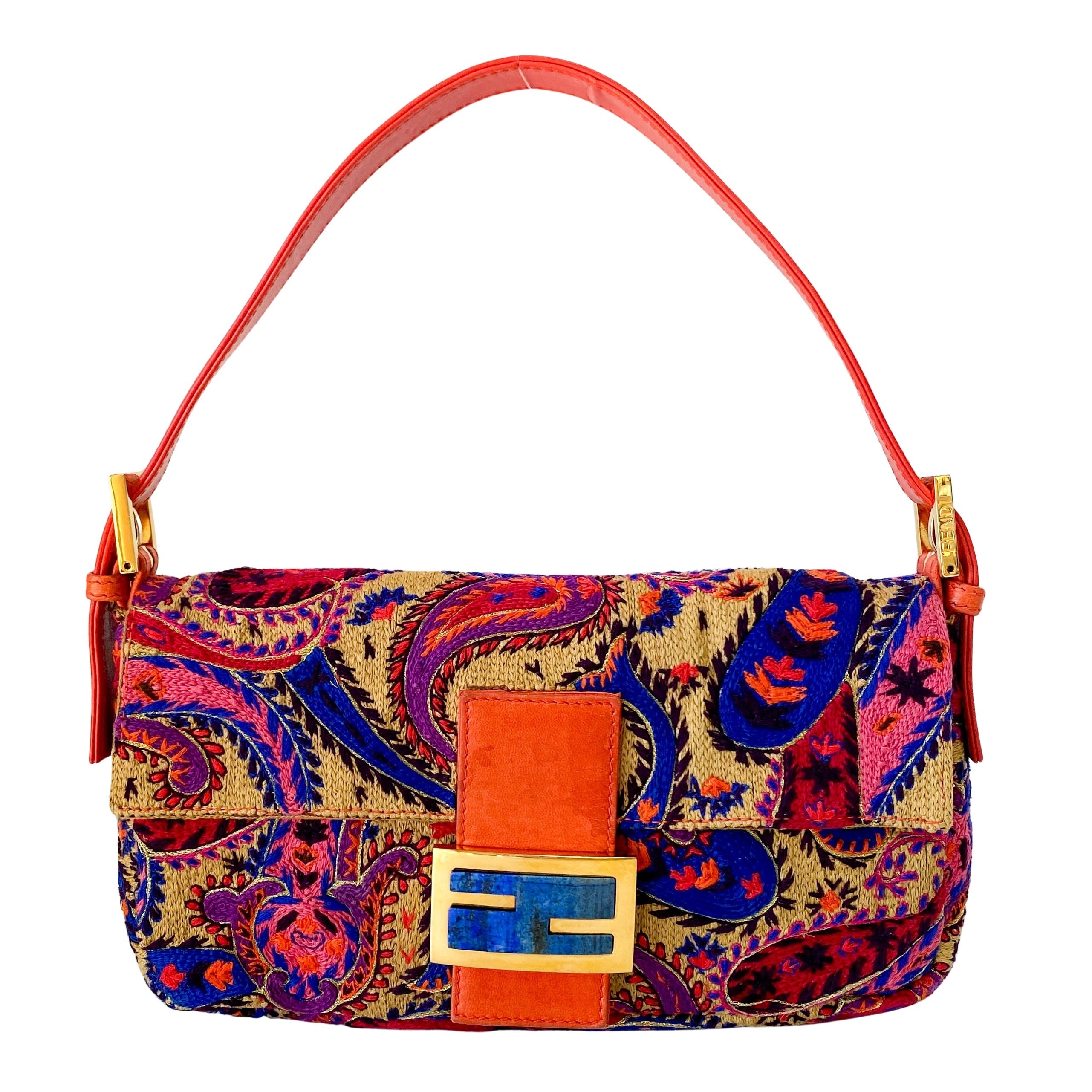 Limited Edition Baguette Multi-colour Embroidered Shoulder Bag