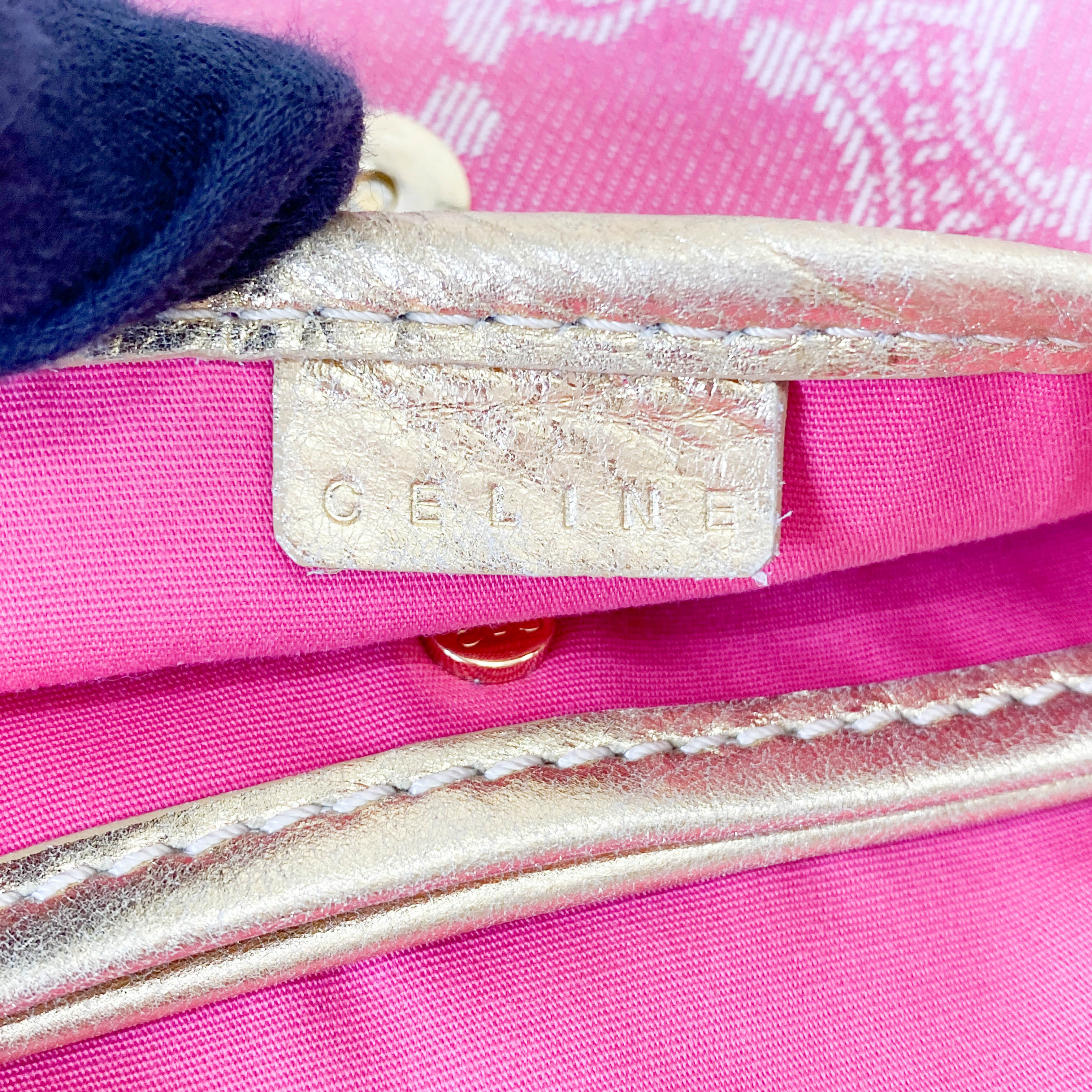 Paris Macadam Pink Canvas Shoulder Bag