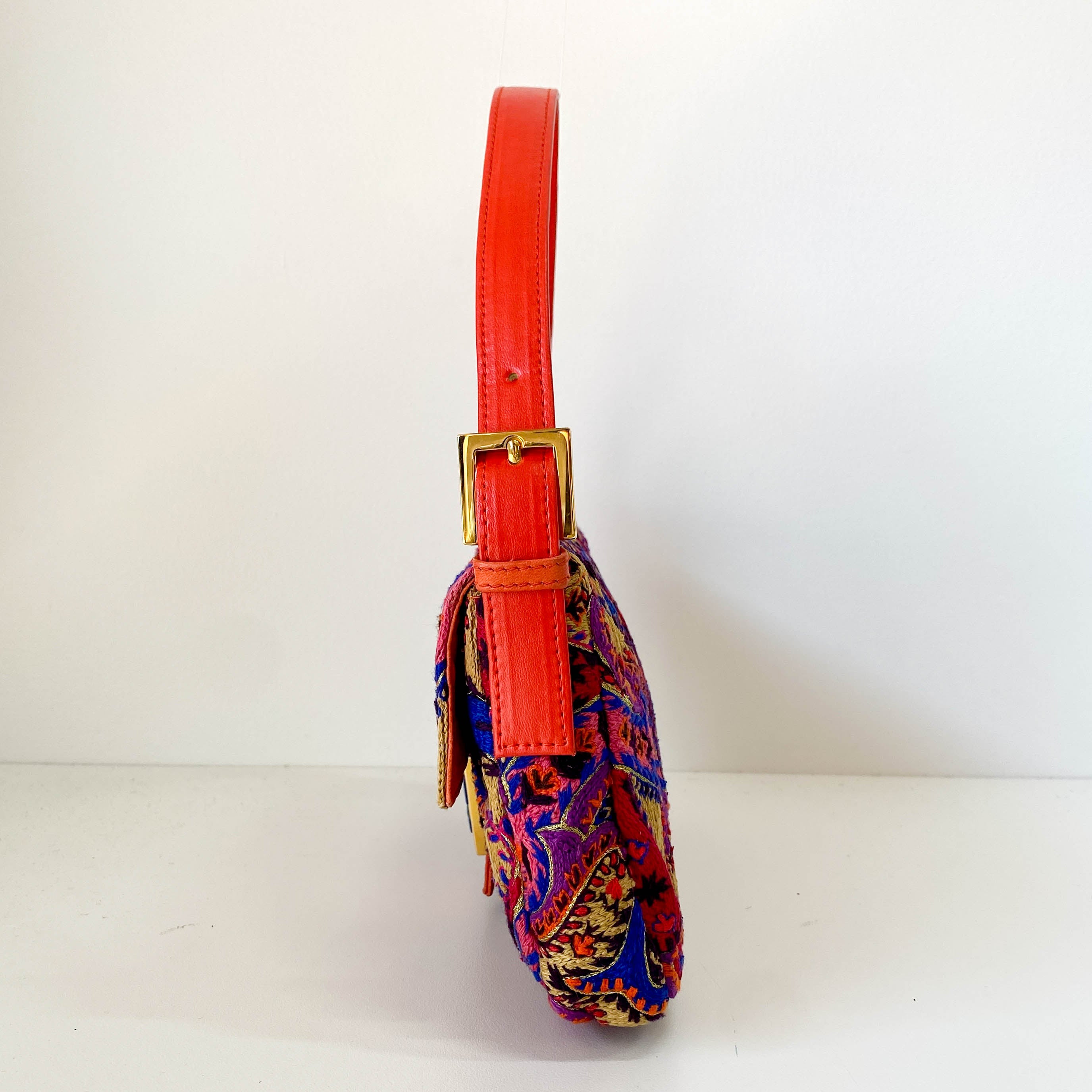 Limited Edition Baguette Multi-colour Embroidered Shoulder Bag