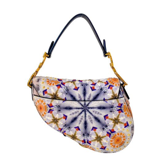 Saddle Multicolor Beaded Kaleidoscope bag